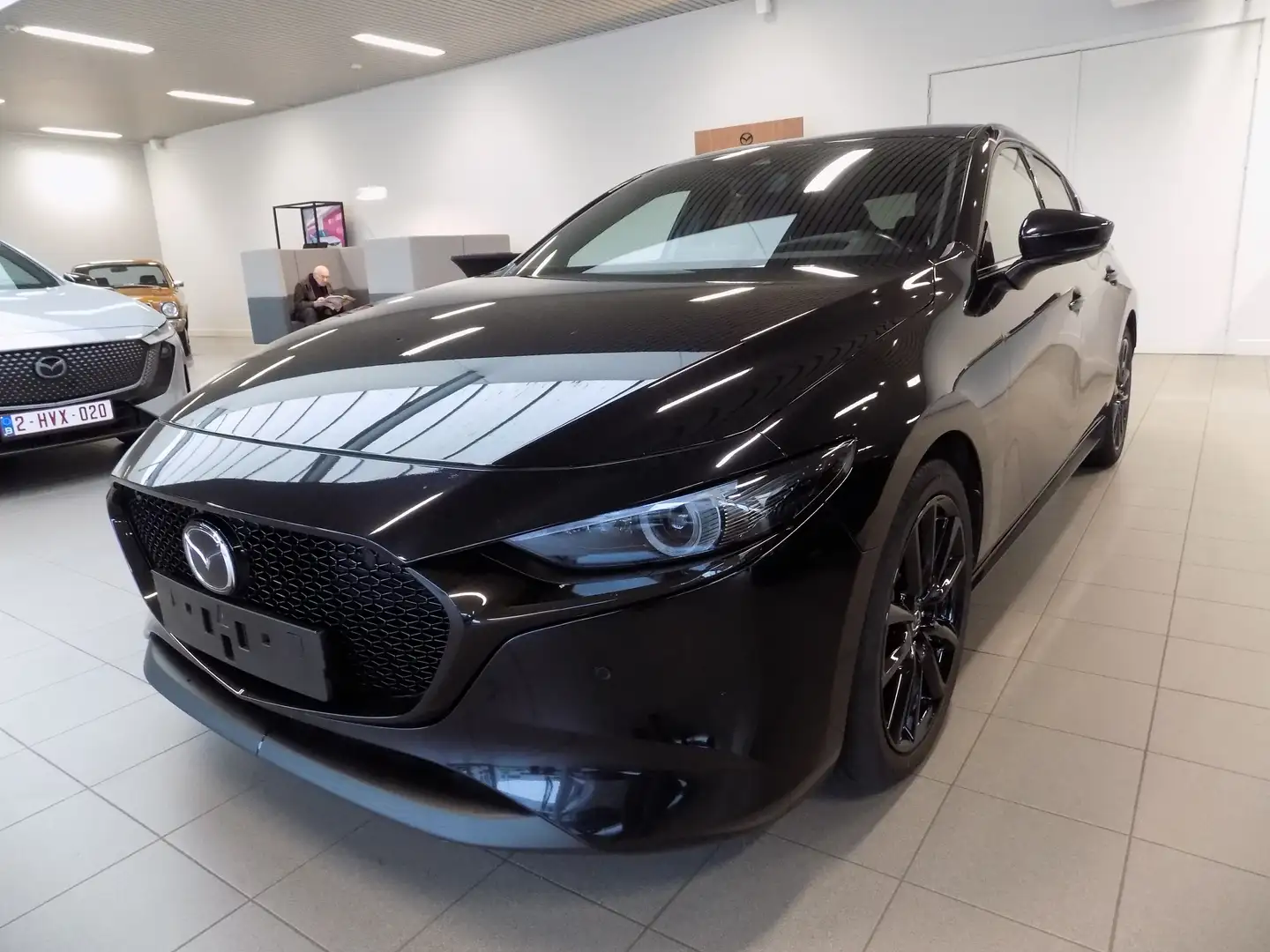 Mazda 3 3 e-SKYACTIV-X 2.0 Takumi + Burgundy leder Negro - 1