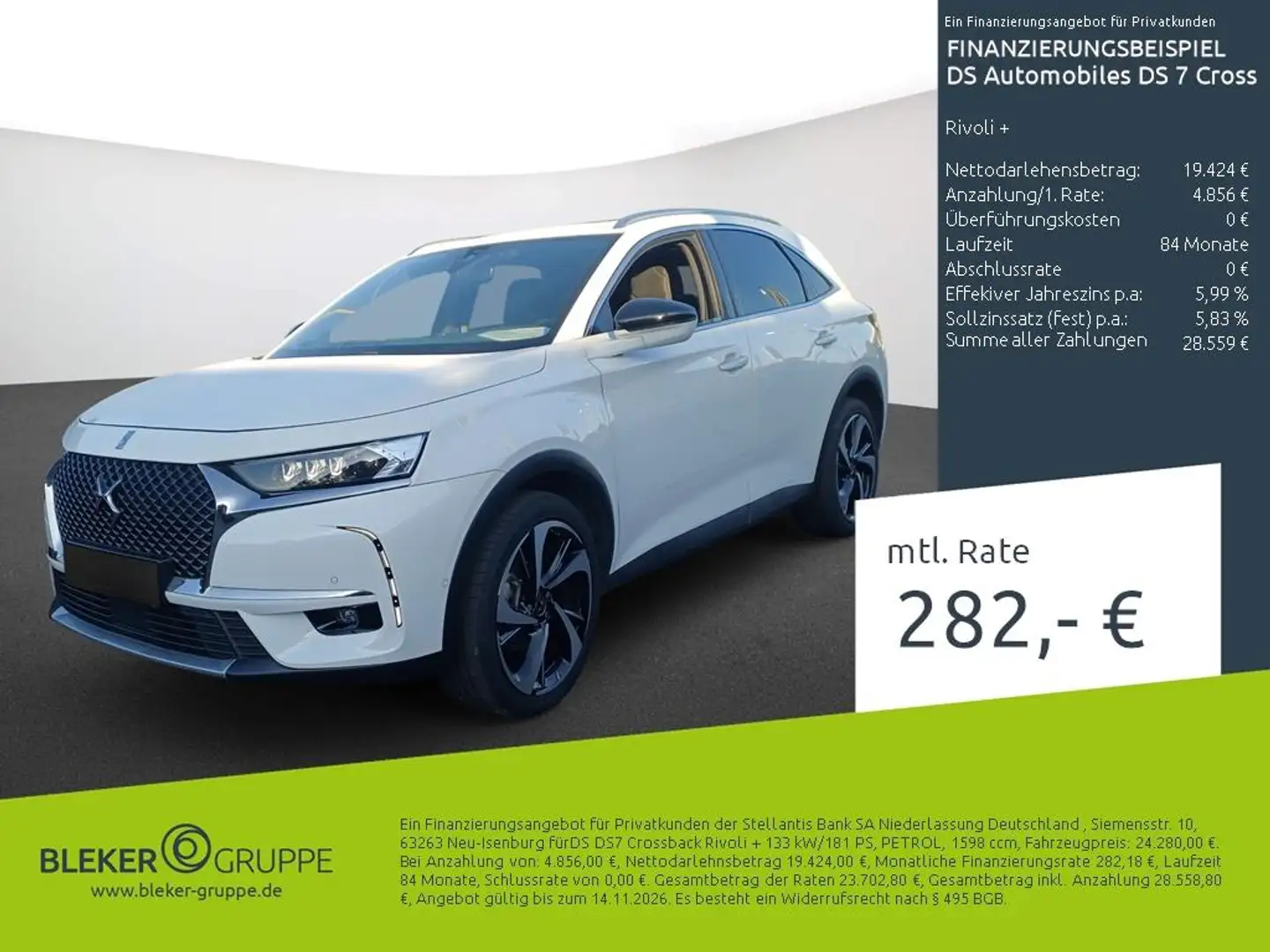 DS Automobiles DS 7 Crossback Rivoli + Weiß - 1