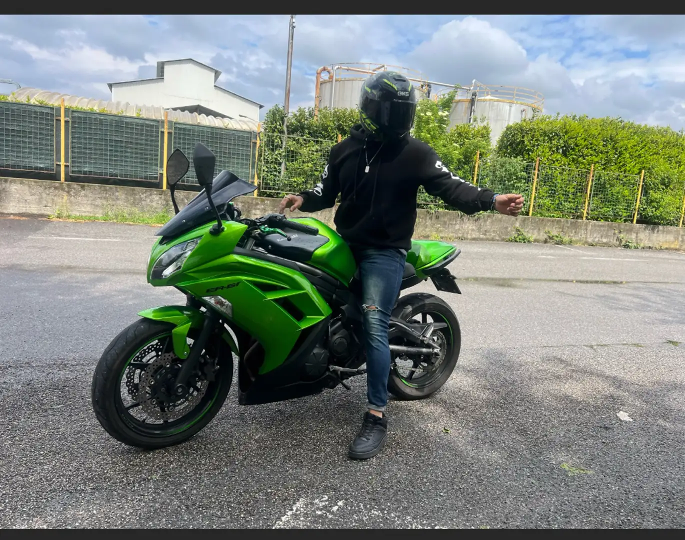 Kawasaki ER - 6 F Verde - 1