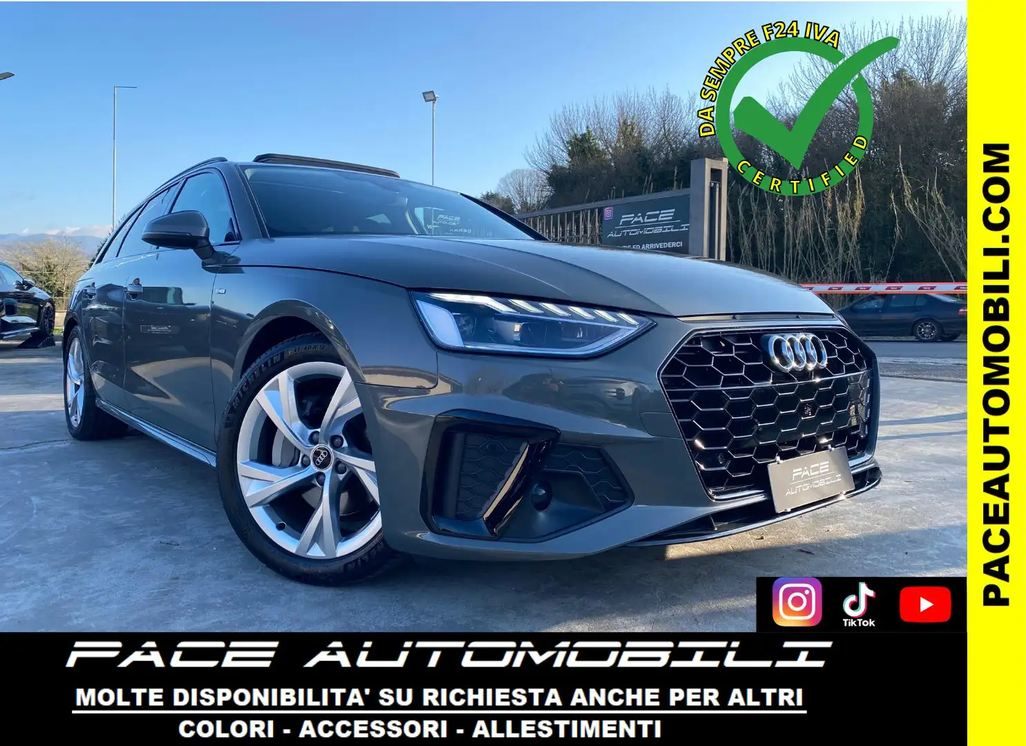Audi A4 AVANT 40D S LINE SLINE S-LINE TETTO VIRTUAL 18" Grau - 1