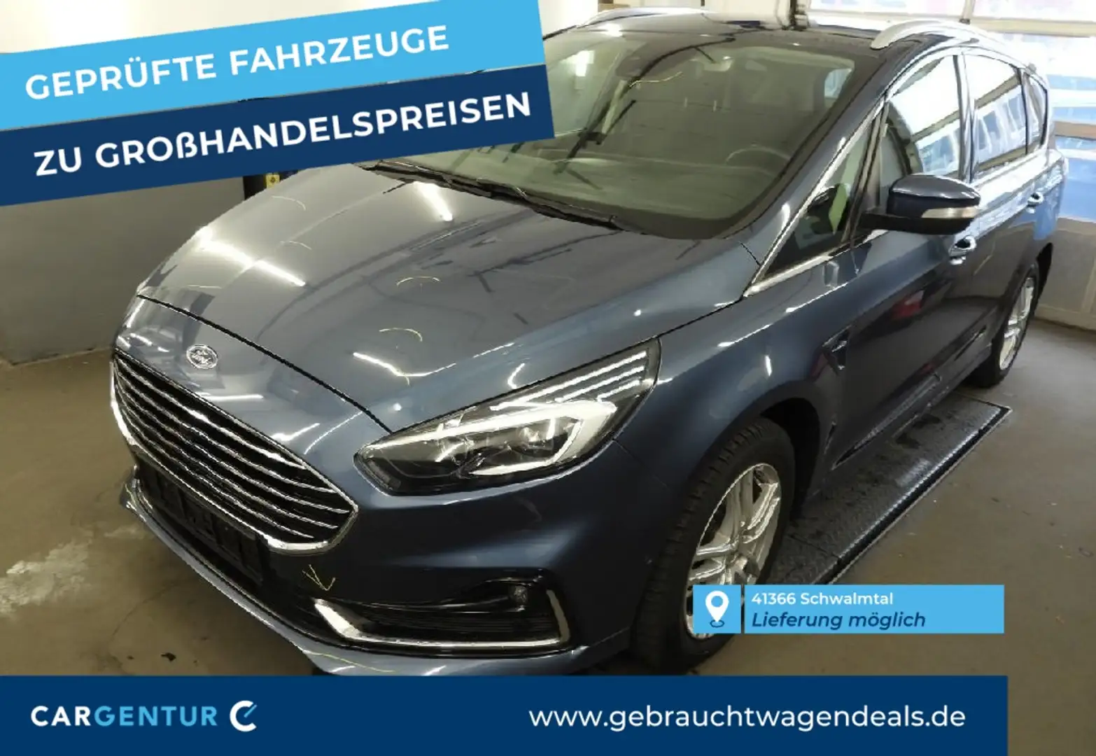 Ford S-Max 2.0 EcoBlue Titanium AHK SpoSi ACC LED Blauw - 1