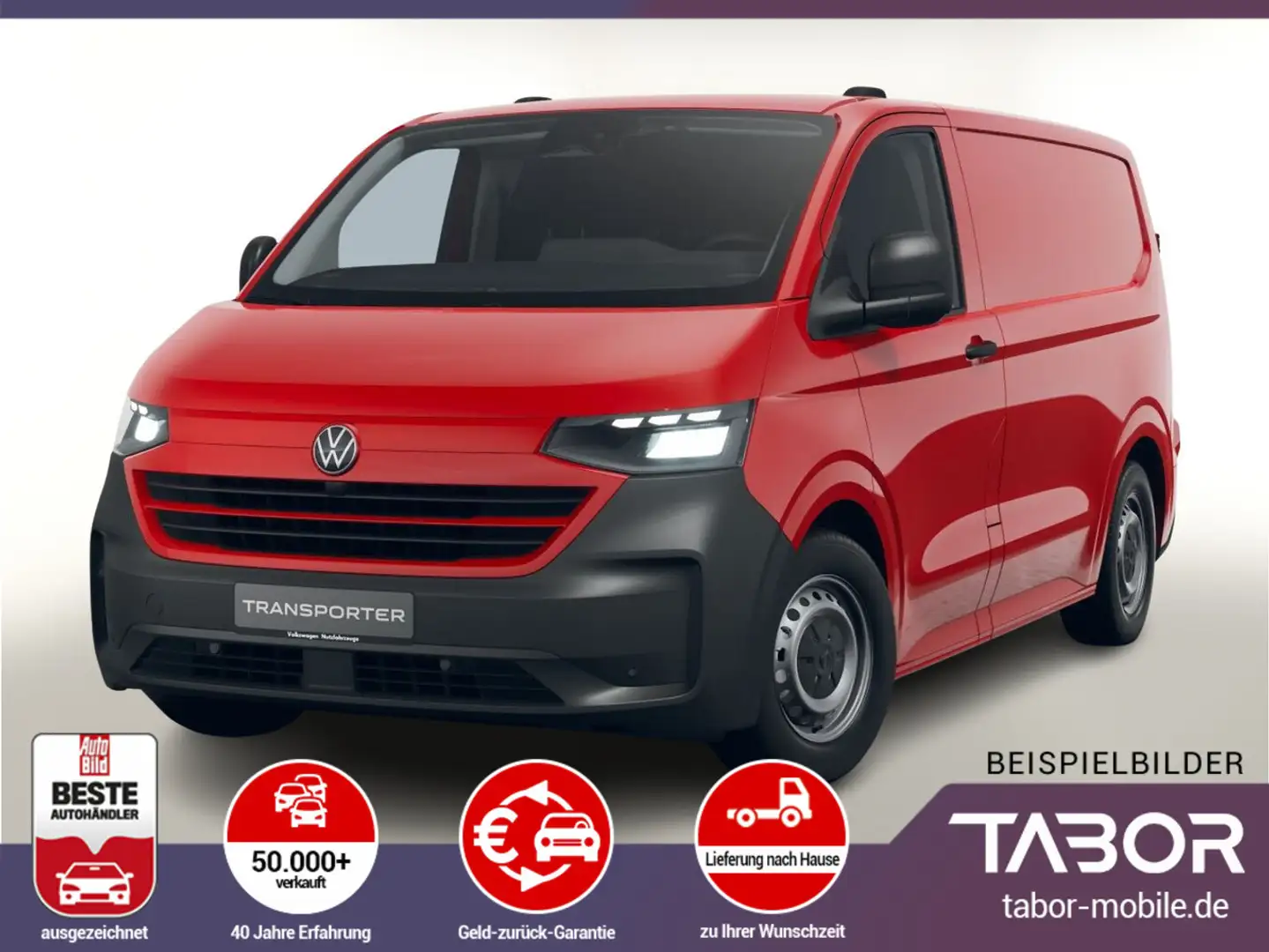 Volkswagen T7 Kastenwagen 2.0 TDI 110 LED PDC Kam HFT 3-S Roşu - 1