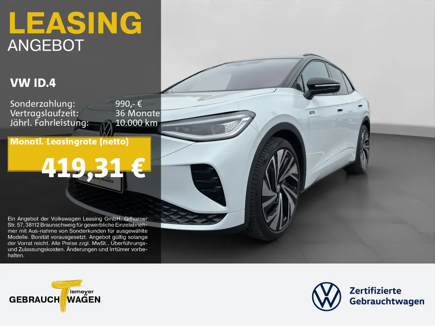 Volkswagen ID.4 GTX LM21 NAVI WÄRMEPUMPE SITZHZG Weiß - 1