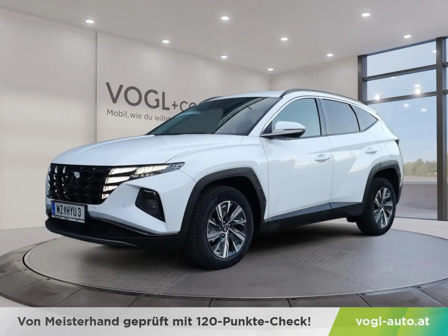 Hyundai TUCSON 1,6 T-GDI Hybrid 4WD Trend Line Aut. Weiß - 1