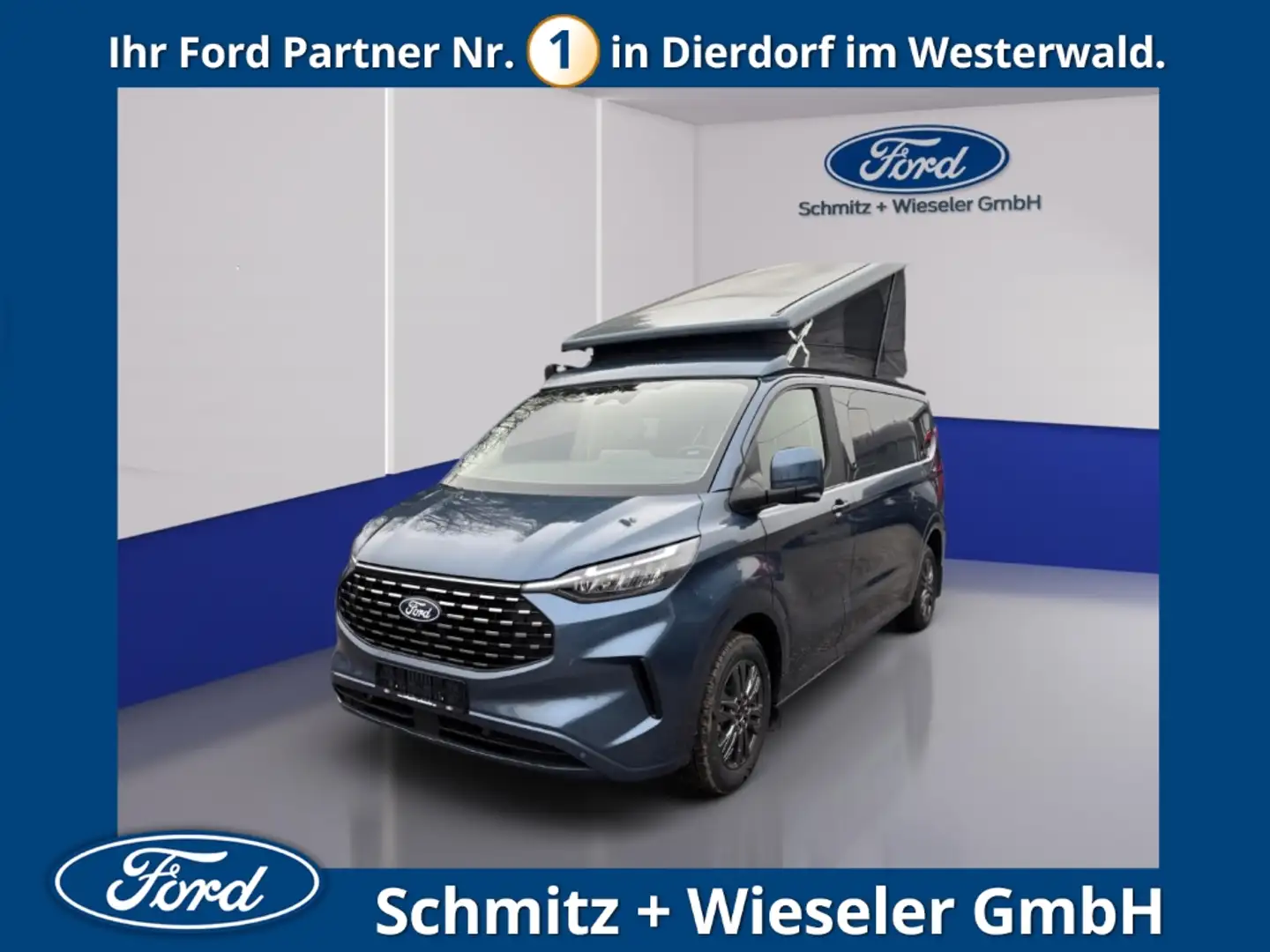 Ford Tourneo Custom Nugget Aufstelldach L2 Markise Blau - 1