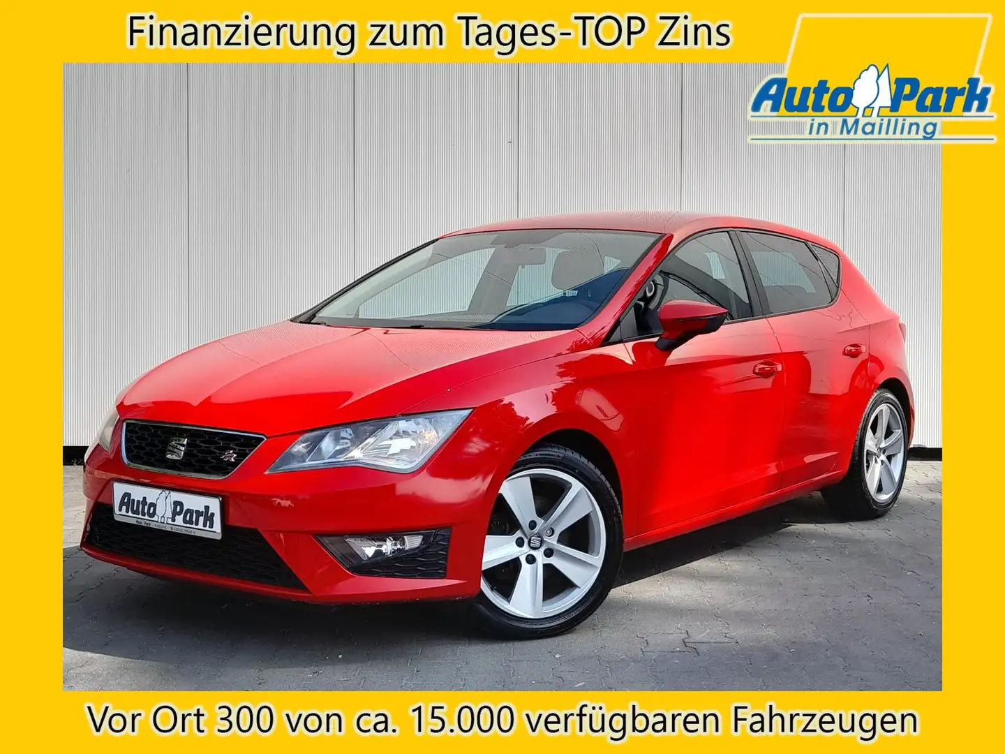SEAT Leon 1.4 16V TSI FR 8fach-ber.~ALU17"~GRA~MFL~BT Rojo - 1