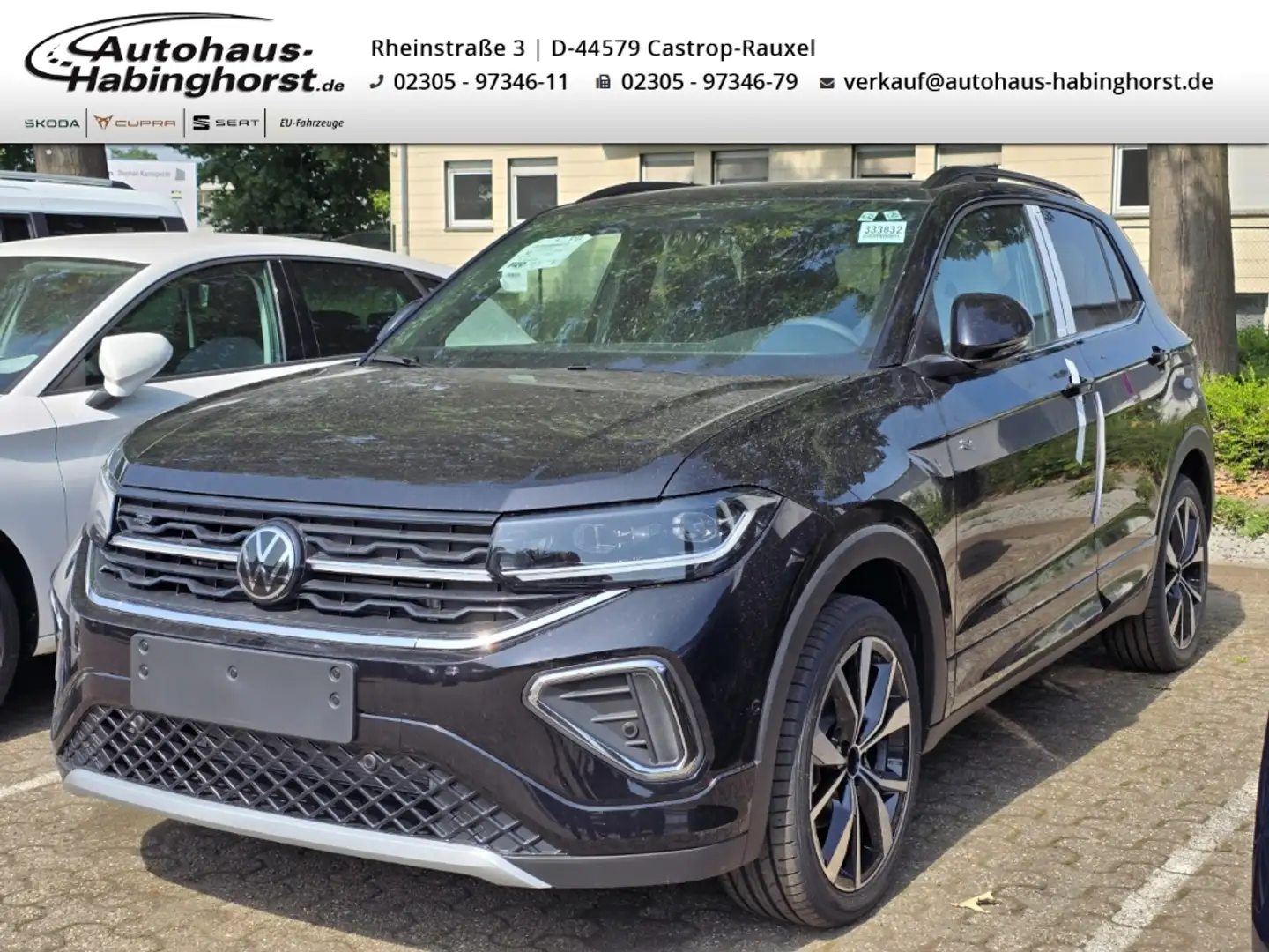 Volkswagen T-Cross 1.0 TSI DSG R-Line LED Navi PDC Shz 18Alu Zwart - 1
