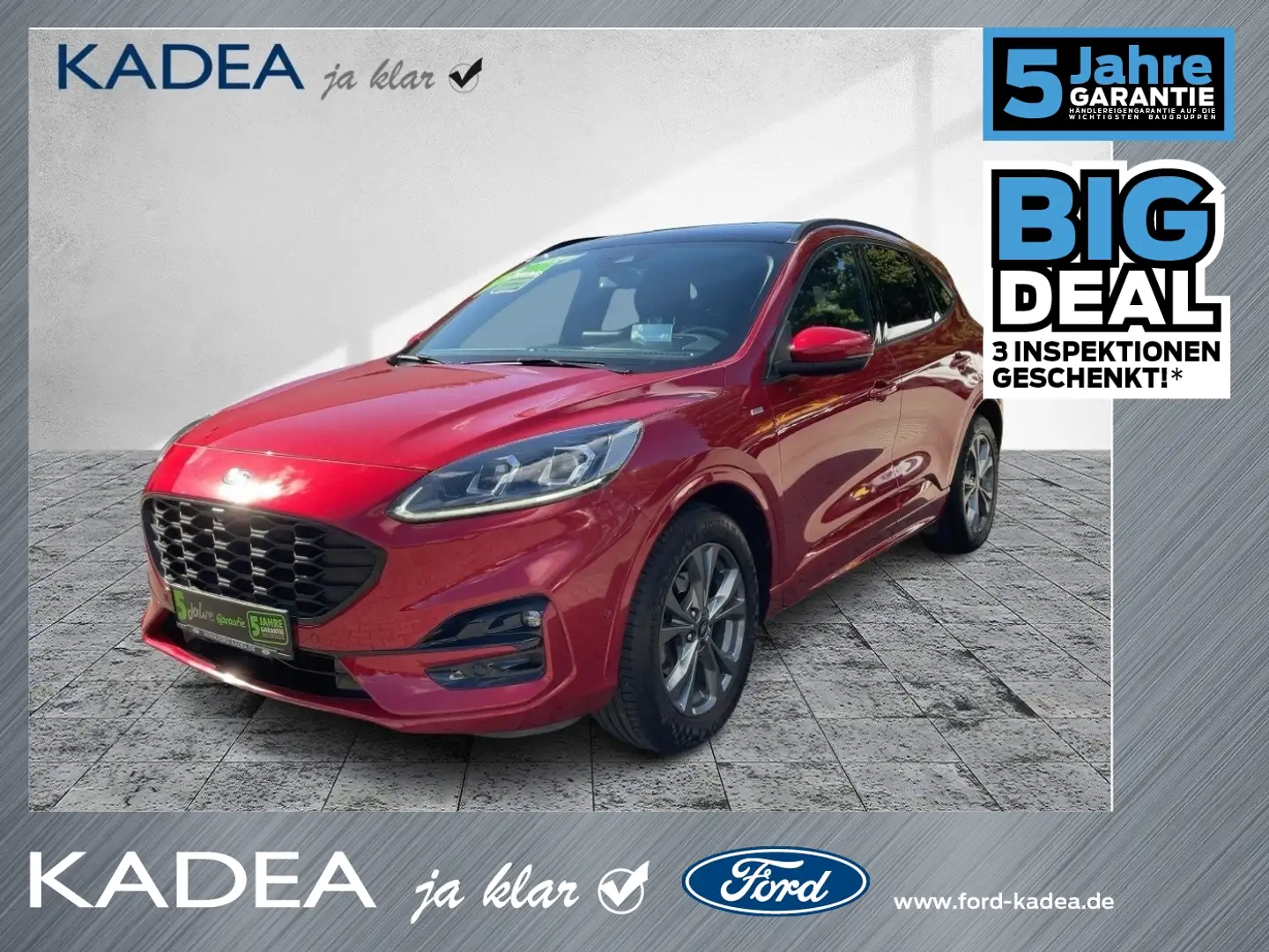 Ford Kuga 1.5 EcoBoost ST-Line X ACC+LED+Navi+Pano+SD Rouge - 1