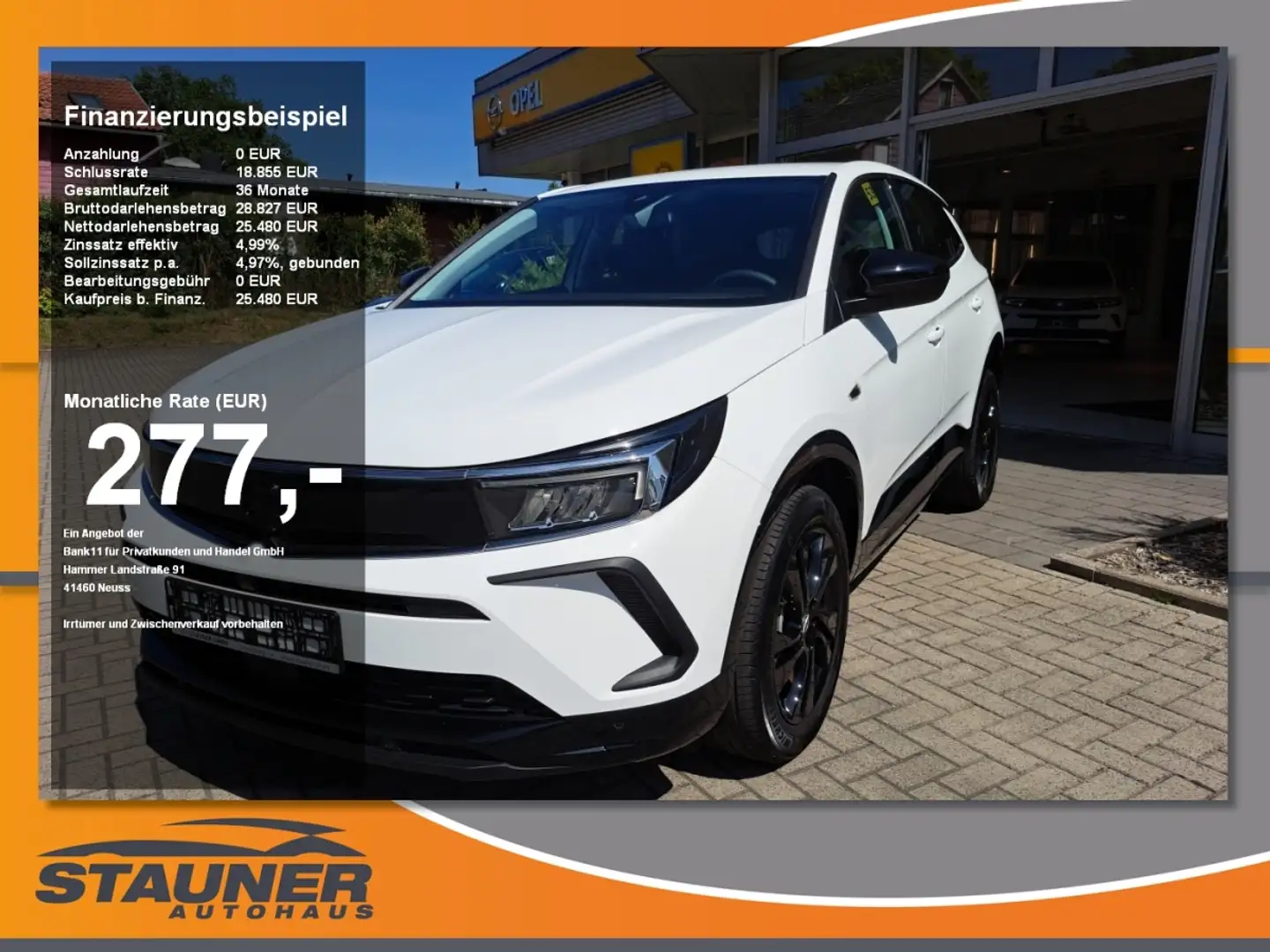 Opel Grandland 1.5 D GS Line Lenk-Sitzheizung, Navi, LED Scheinwe Weiß - 1