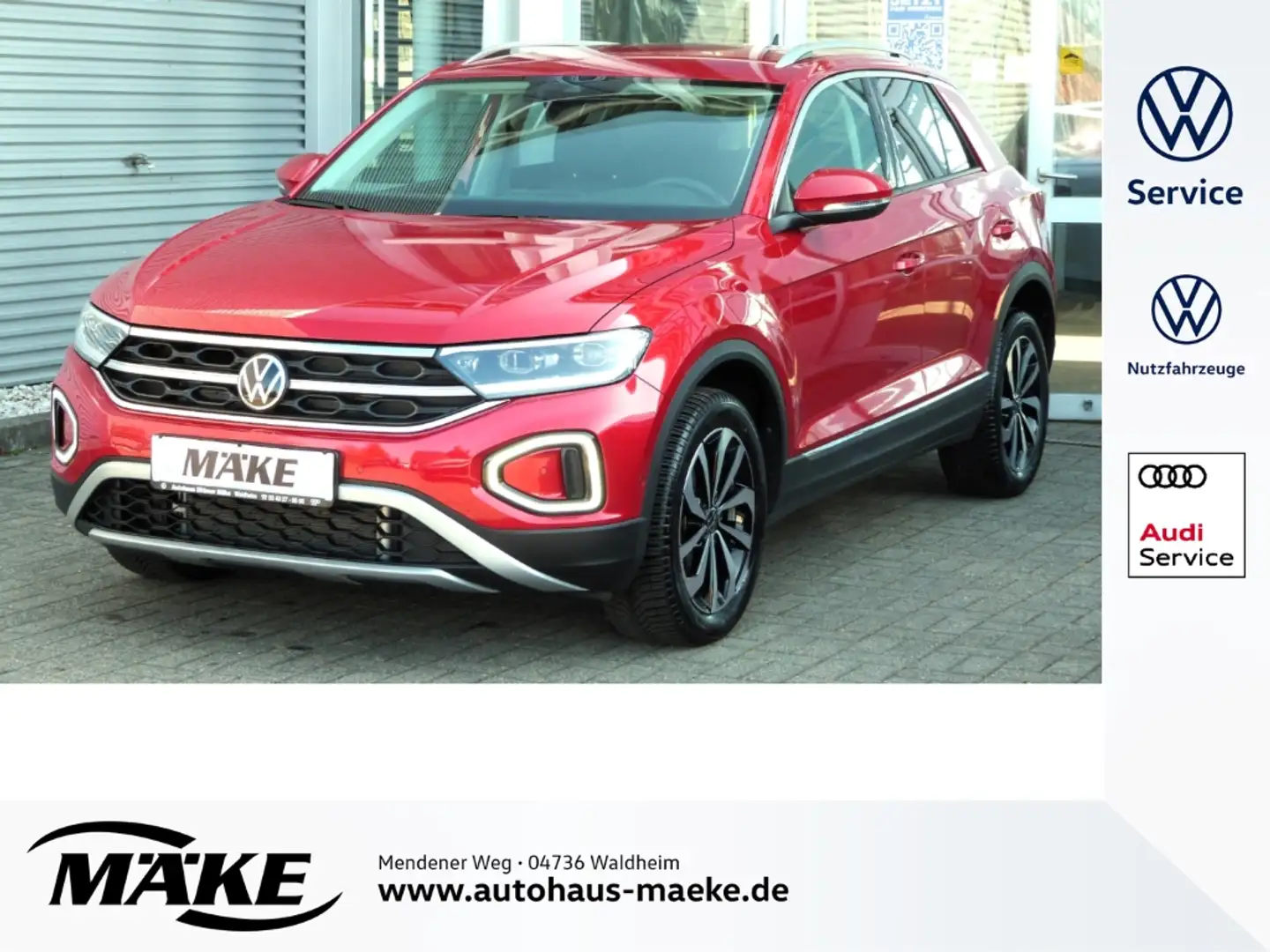 Volkswagen T-Roc 1,5 TSI, Style, DAB+, LED, Navi, PDC+, Rot - 1
