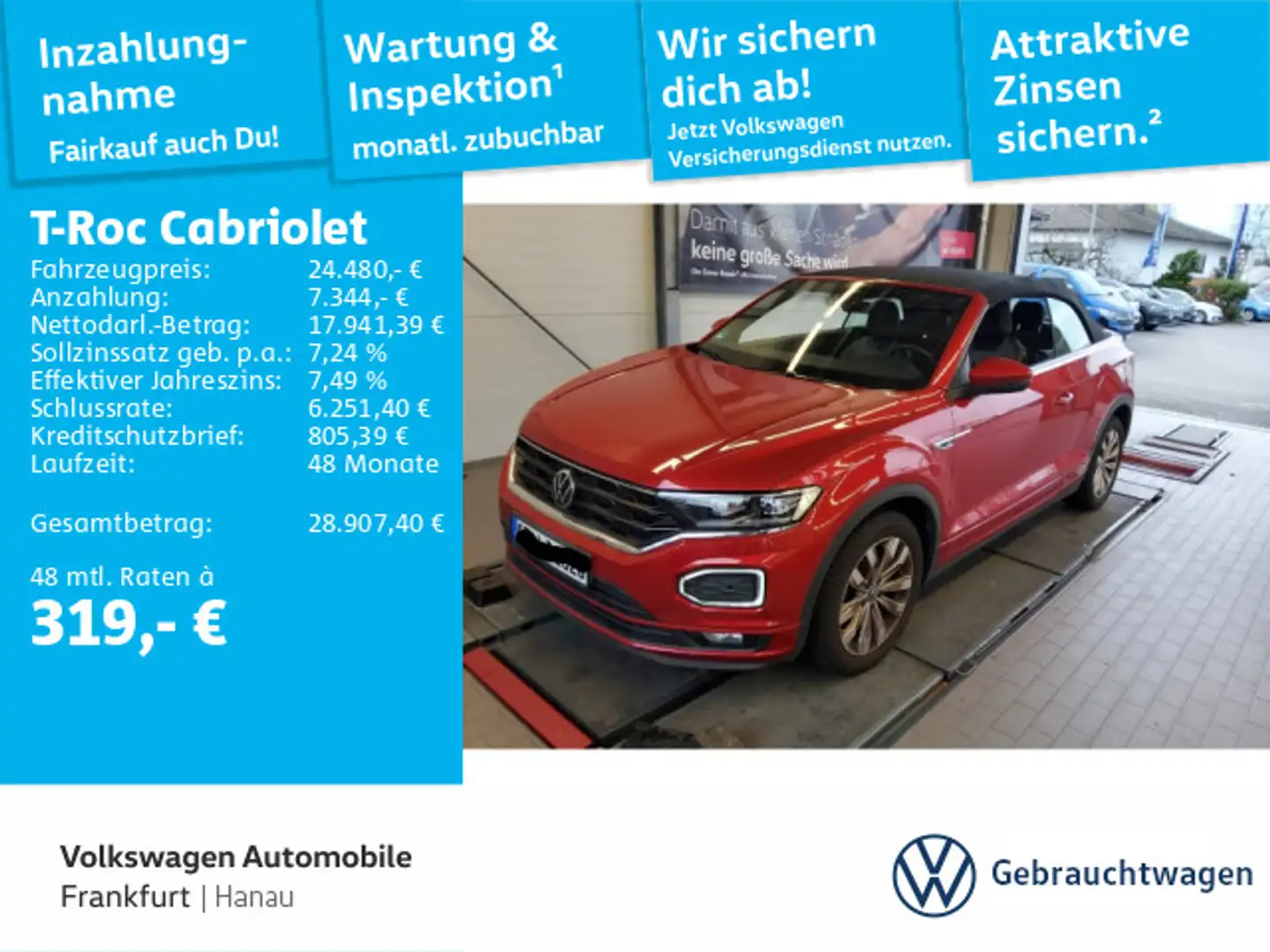 Volkswagen T-Roc 1.5 TSI DSG R-Line Navi Sportfah Rot - 1