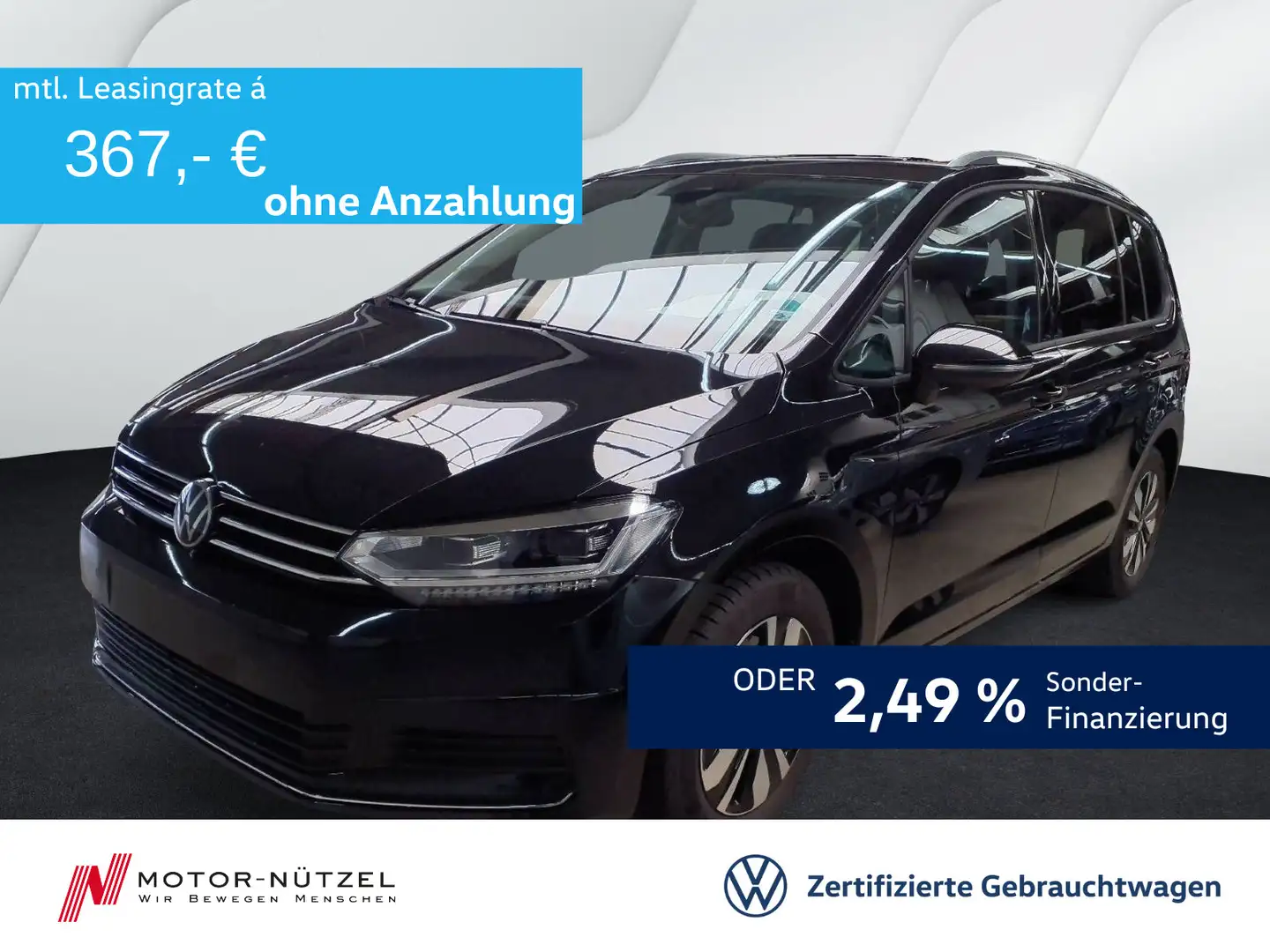 Volkswagen Touran 1.5 TSI DSG GOAL MATRIX+NAVI+AHK+ACC+7SI Schwarz - 1