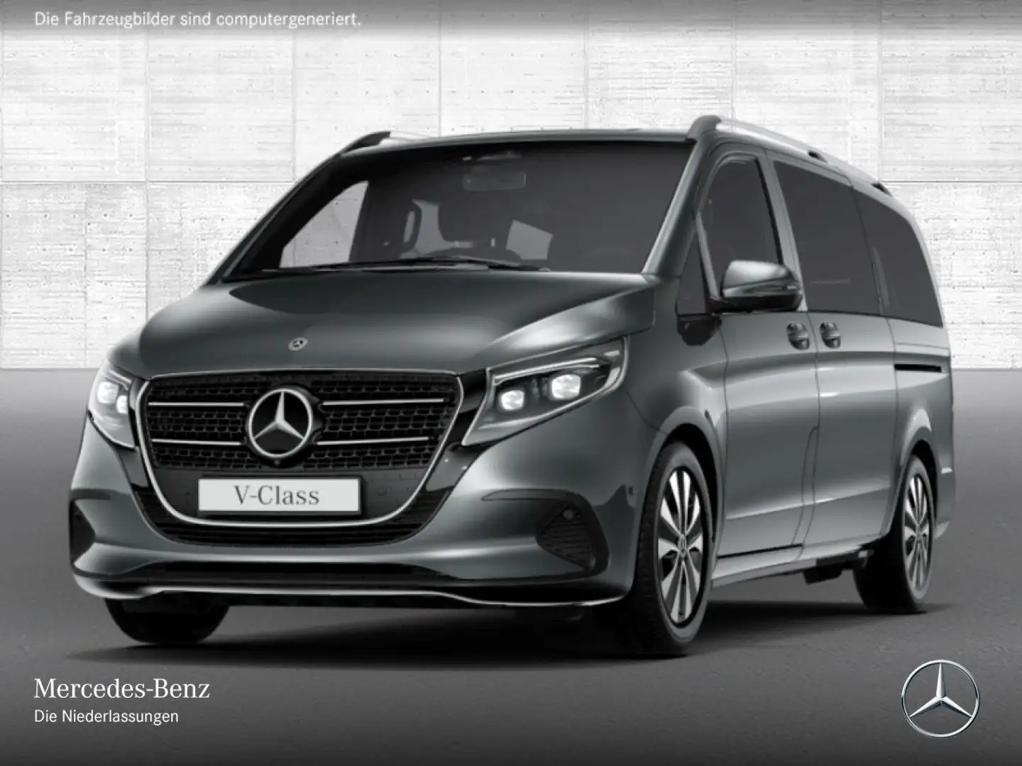 Mercedes-Benz V 300 d 4M STYLE+Allrad+9G+AHK+StandHZ+Klimaautom Grau - 2
