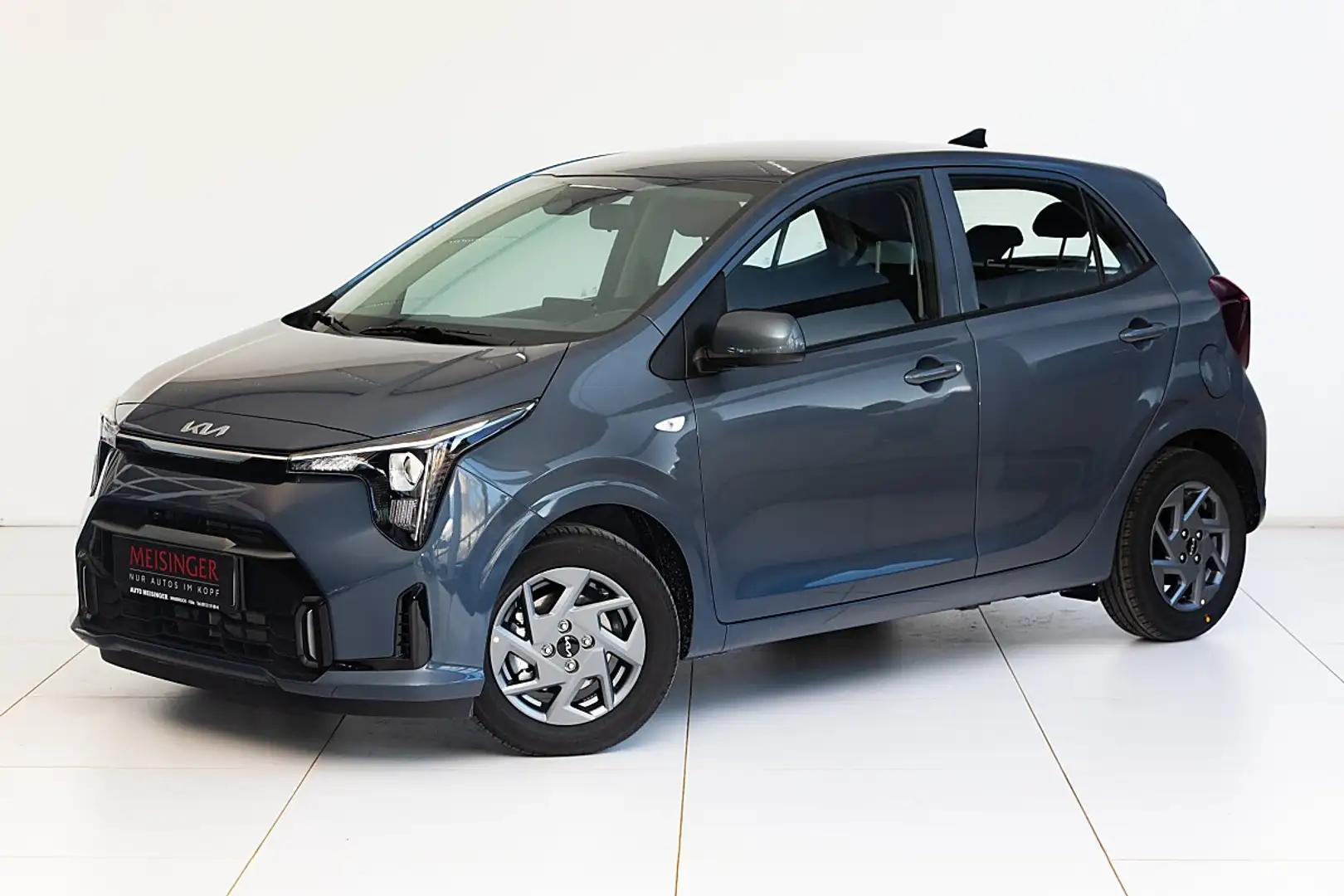 Kia Picanto 1,0 GDI Silber 4 Stz. Blau - 1