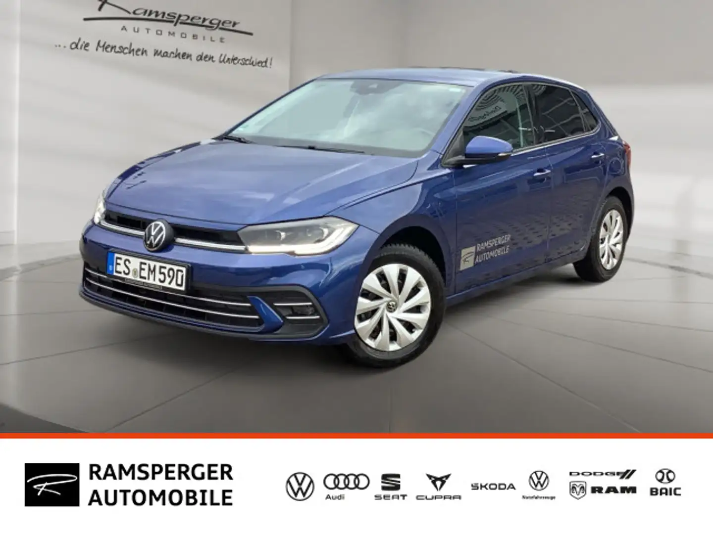 Volkswagen Polo 1.0 TSI Style ACC Matrix Navi Climatronic P Blau - 1