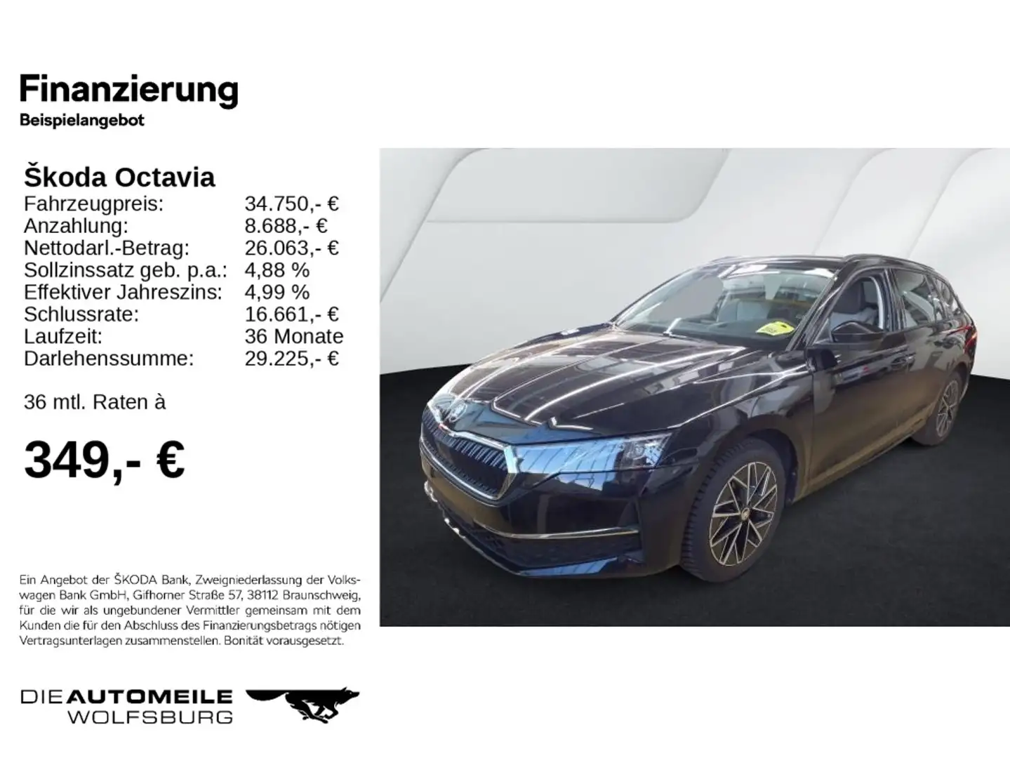Skoda Octavia 4 IV Combi 2.0 TDI DSG Selection HeadUp/ Schwarz - 2