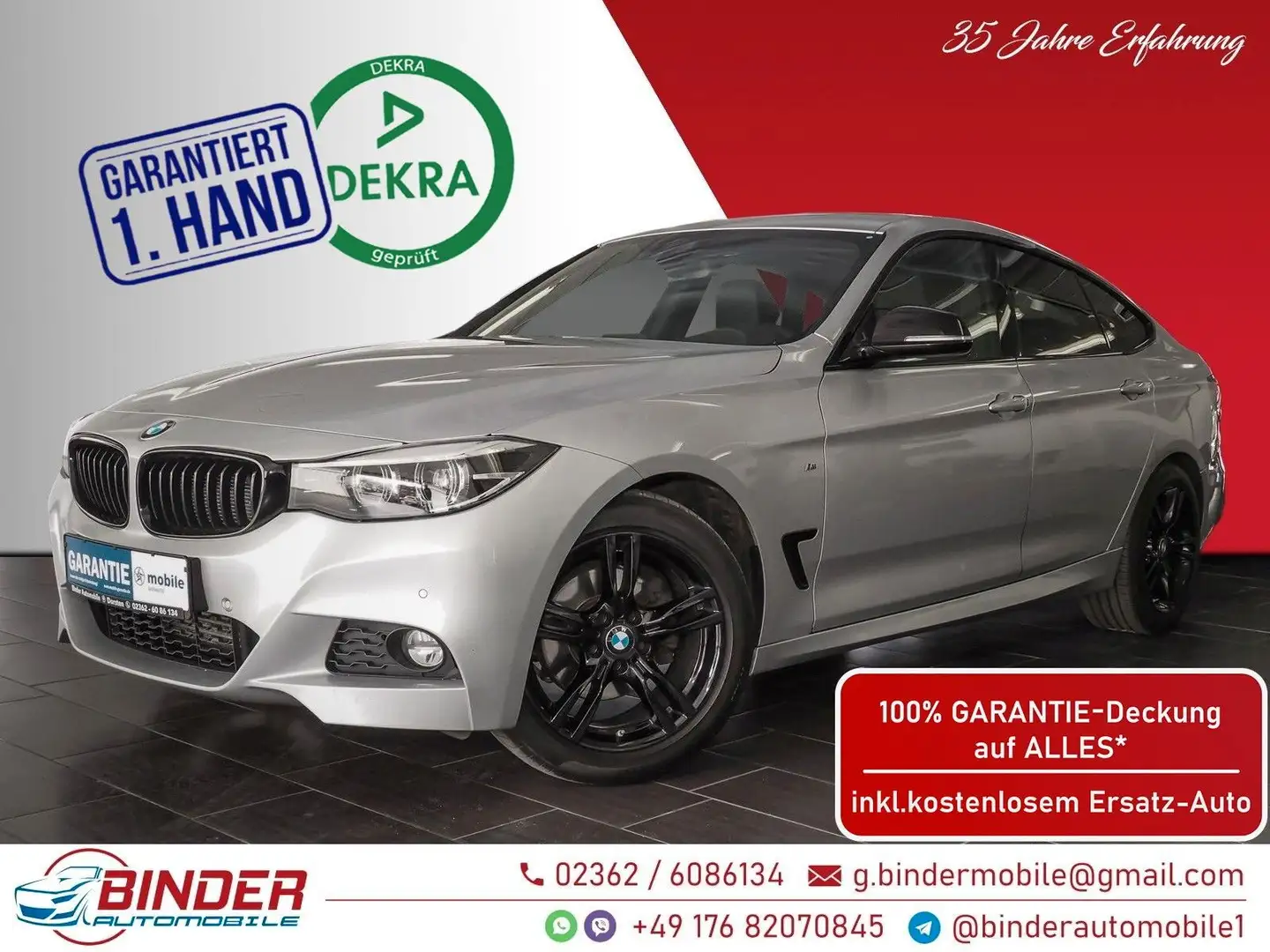BMW 320 320d*M SPORT Gran Turismo*VOLLE GARANTIE*TOP*AHK Zilver - 1