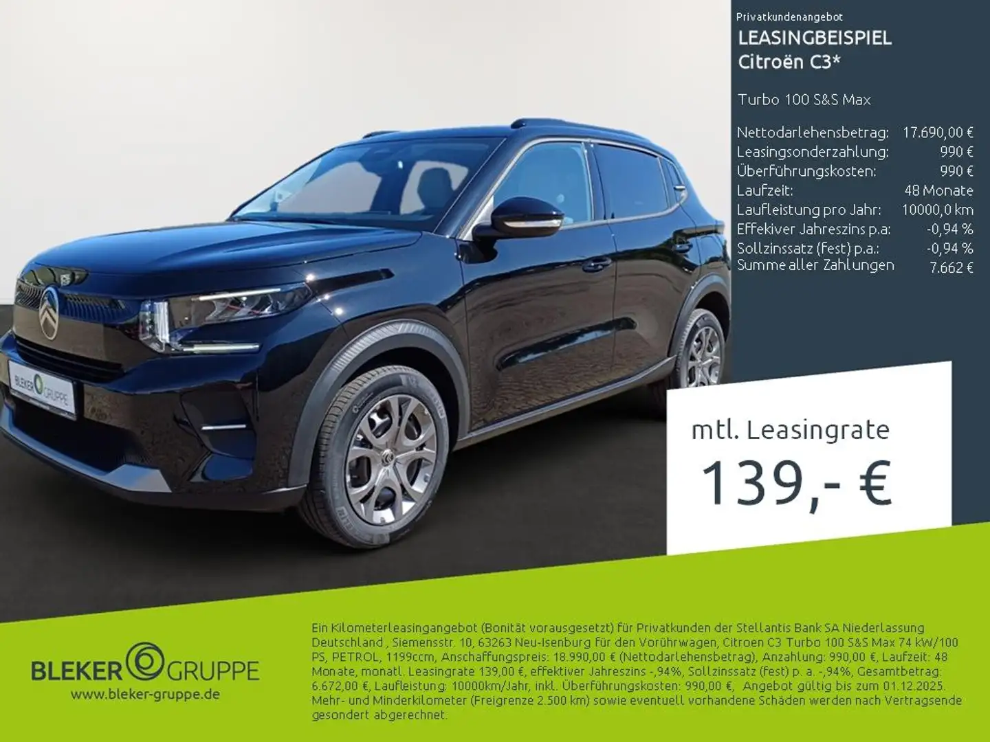 Citroen C3 Turbo 100 S&S Max Noir - 2