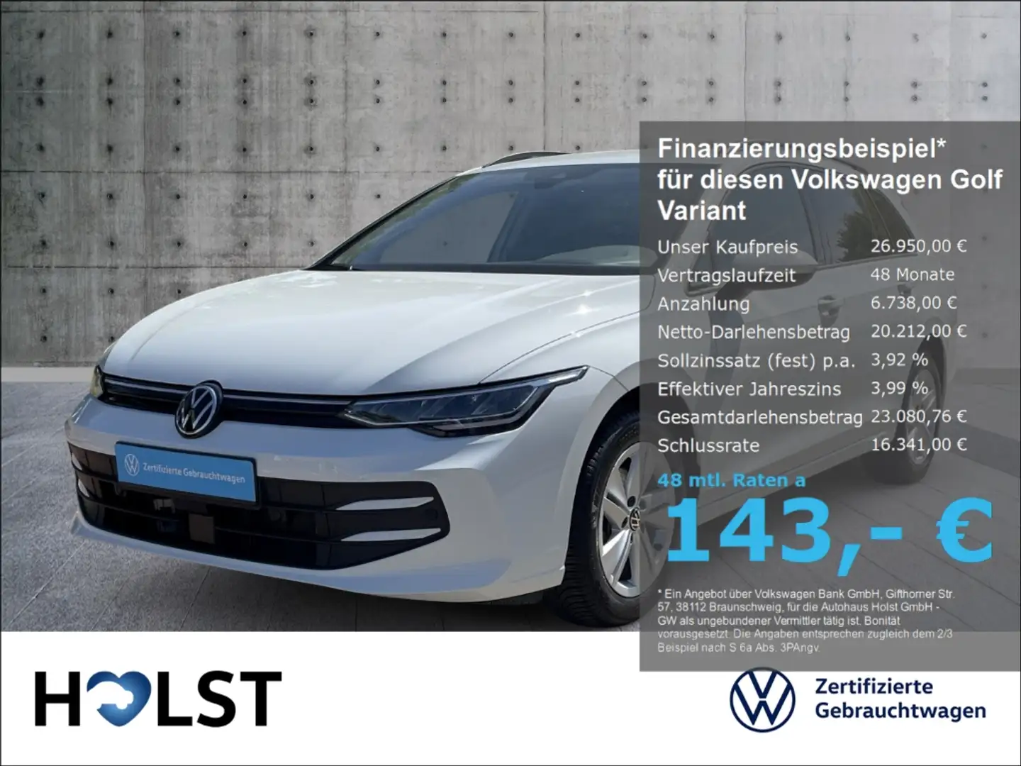 Volkswagen Golf Variant VIII 1.5TSI Life GJR AHK NAVI SHZ LED Weiß - 1