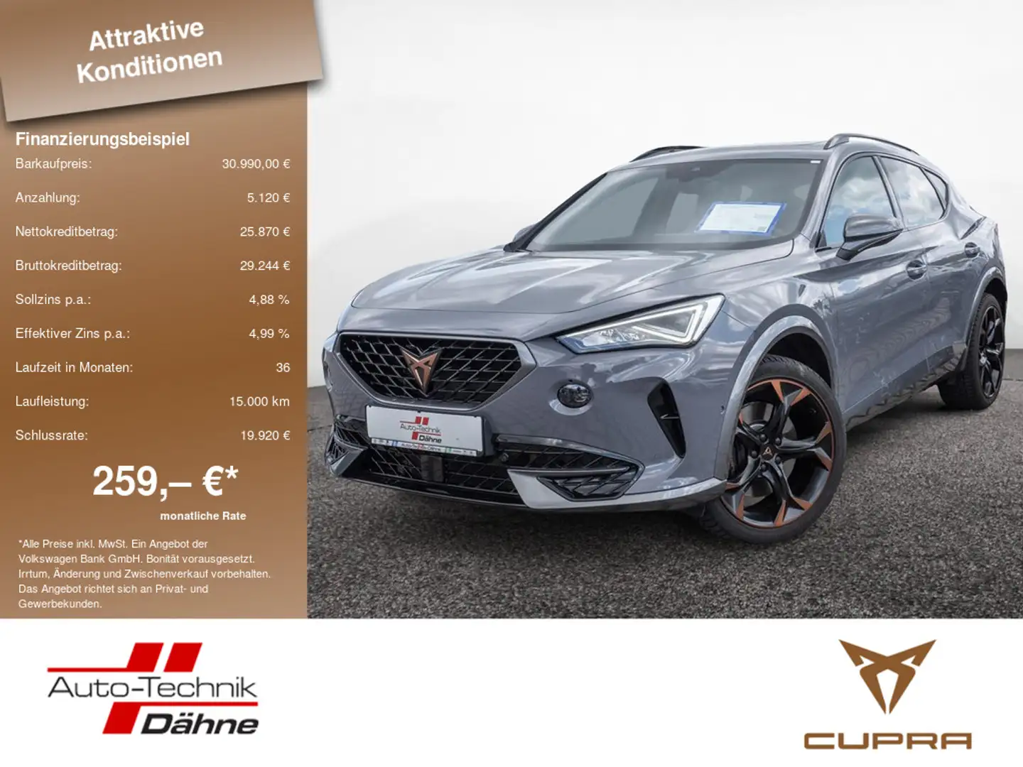 CUPRA Formentor VZ 2.0 TSI 4Drive SHZ NAVI ACC LED Grau - 1
