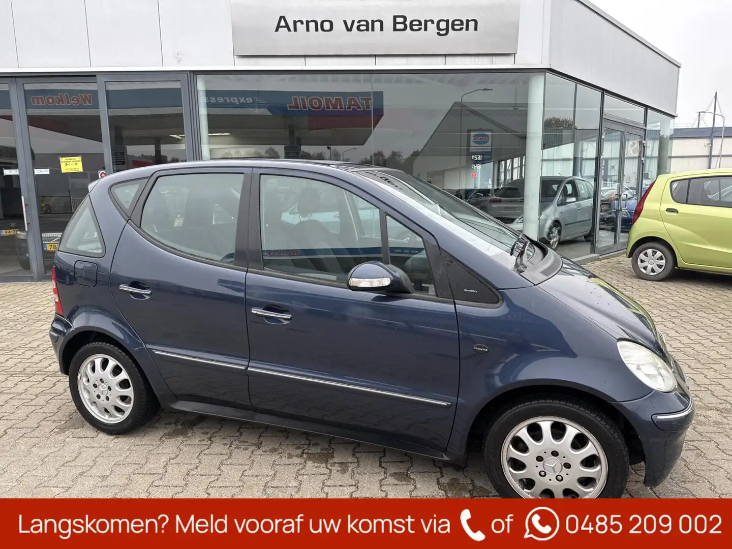 Mercedes-Benz A 140 Elegance, airco, cruisecontrol, schuif-/kanteldak Blauw - 1