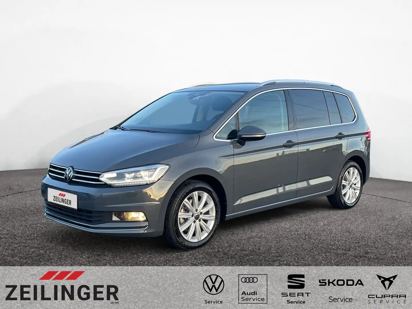 Volkswagen Touran Highline TSI DSG|7-S|AHK|eHECK|NAVI|ACC Grau - 1