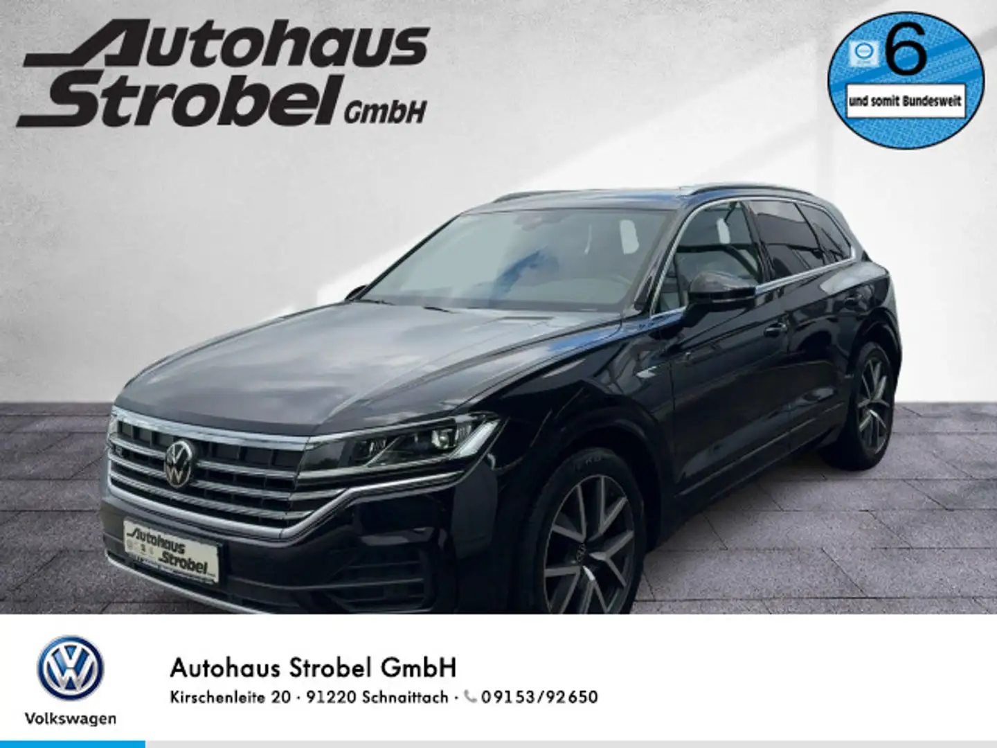 Volkswagen Touareg 3.0 V6 TDI DSG 4M R-Line ACC AHK Standh. Schwarz - 1