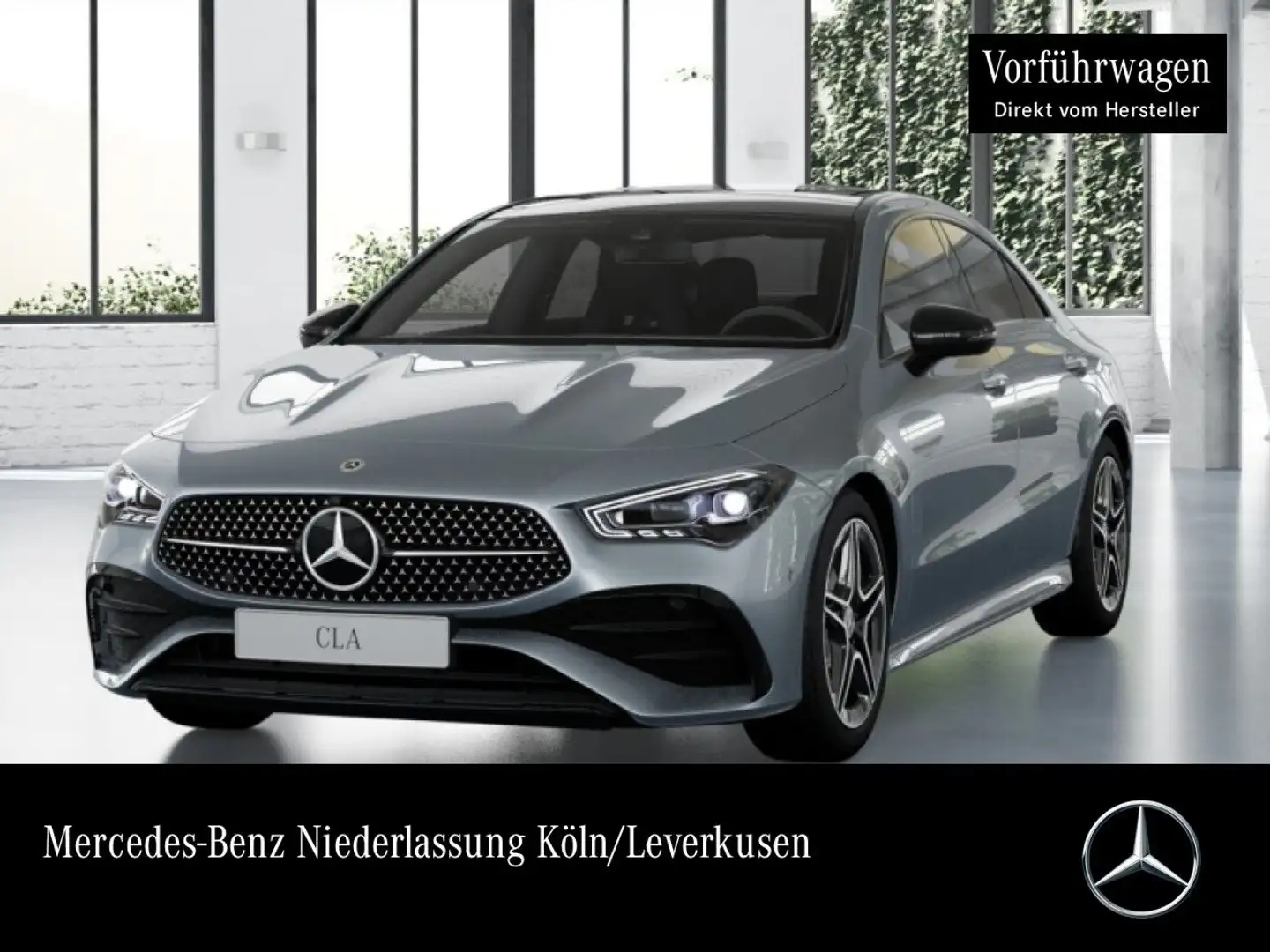 Mercedes-Benz CLA 180 AMG+NIGHT+PANO+360°+AHK+MULTIBEAM+TOTW+7G srebrna - 1