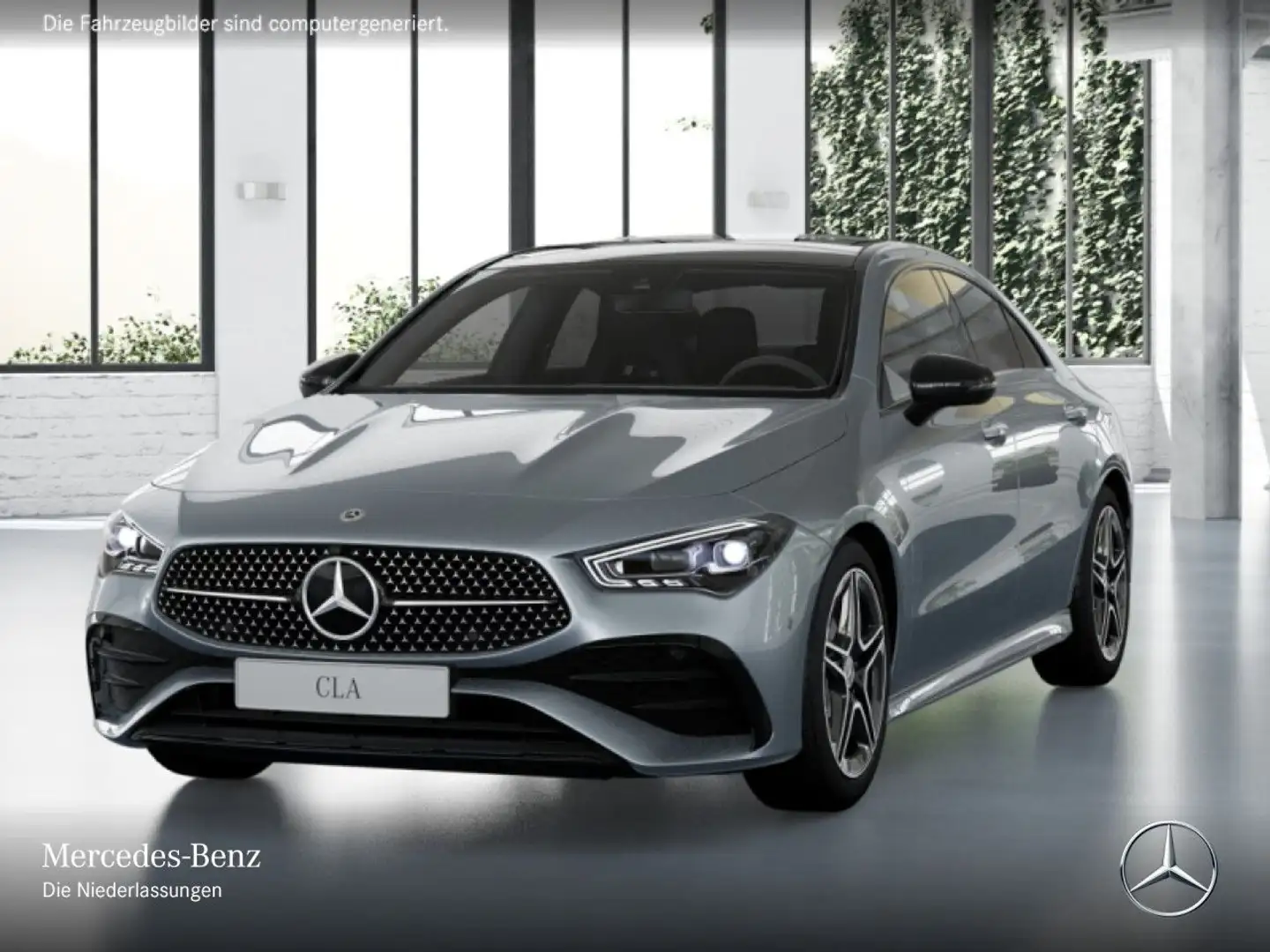 Mercedes-Benz CLA 180 AMG+NIGHT+PANO+360°+AHK+MULTIBEAM+TOTW+7G srebrna - 2