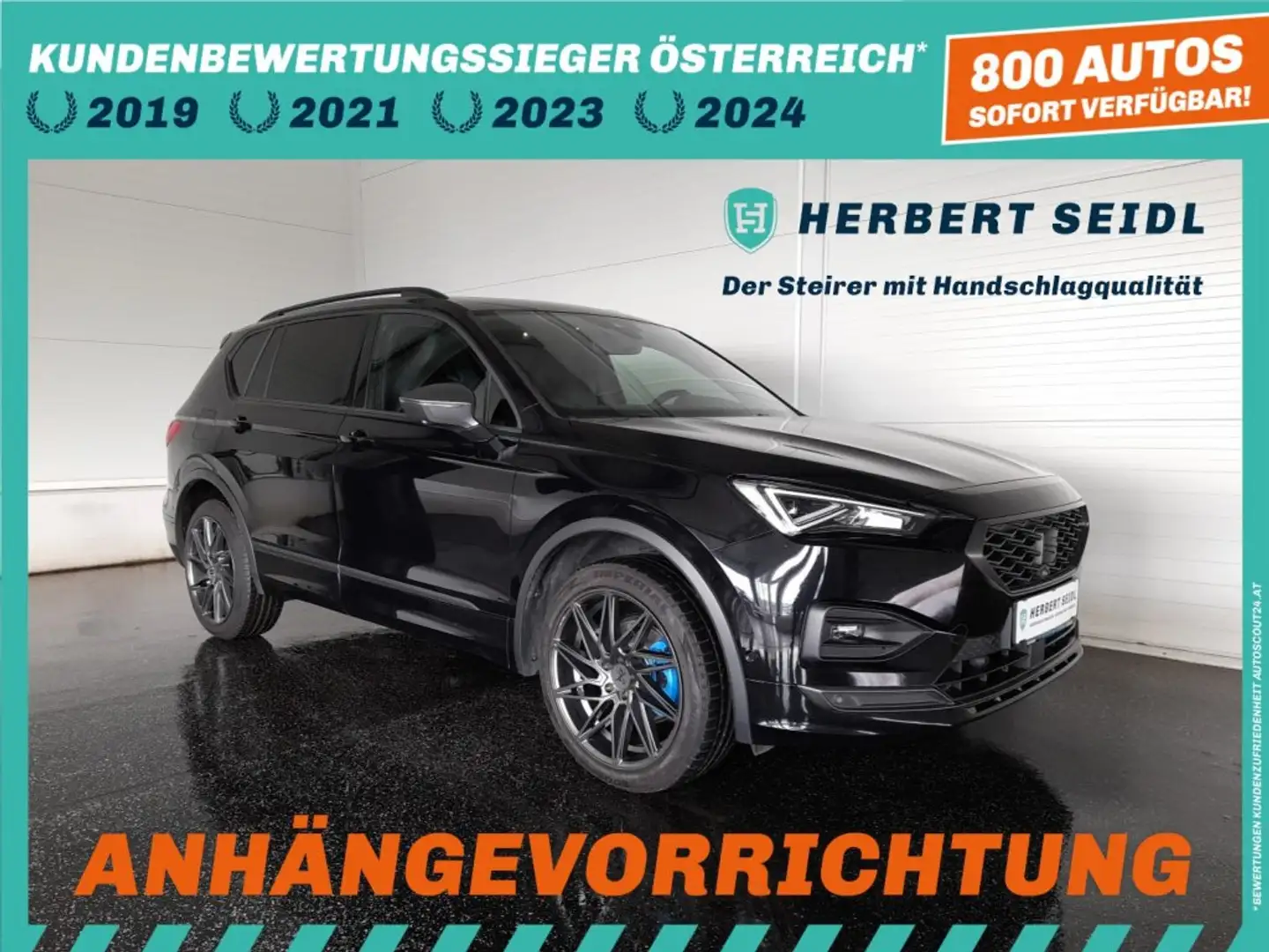 SEAT Tarraco FR-LINE 2,0 TDI DSG *SKY / 20 ZOLL / DCC / VOLL-LED / VIRTUELL / NAVI / AHV & 360° KAMERA / ACC* Schwarz - 1