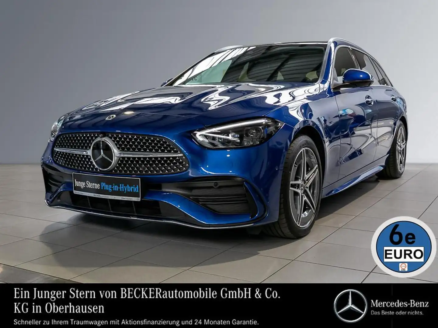 Mercedes-Benz C 300 Tde 4M AMG LINE PANORAMA AHK 360 DISTRONIC Blauw - 1