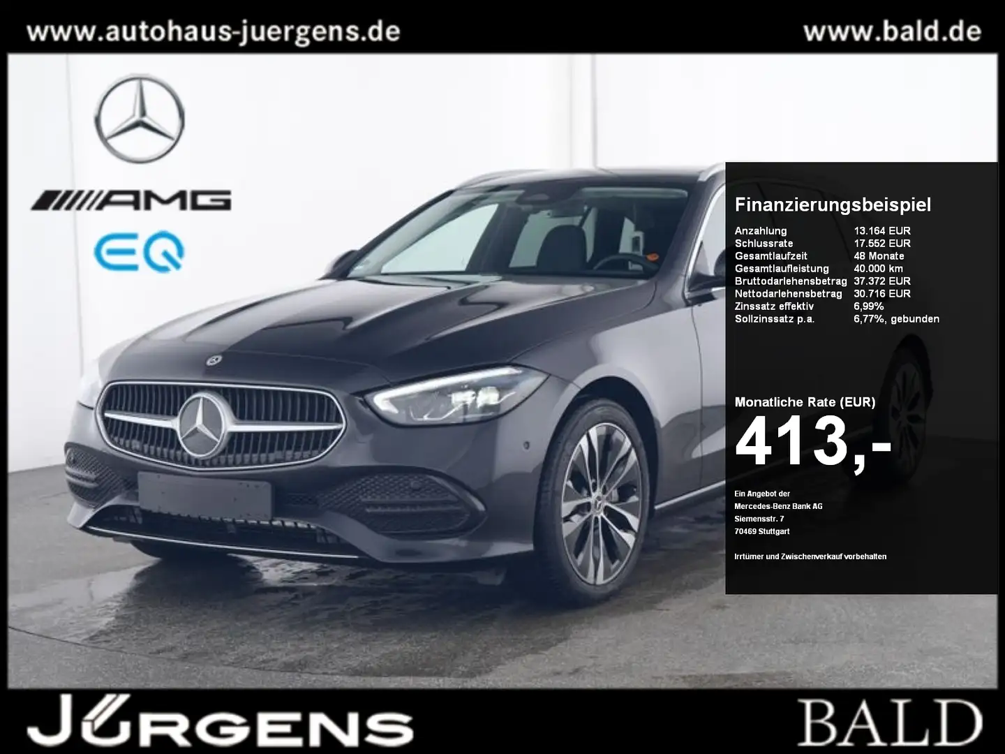 Mercedes-Benz C 300 de T Avantgarde/LED/Cam/Pano/Distr/Memo/18 Grau - 1