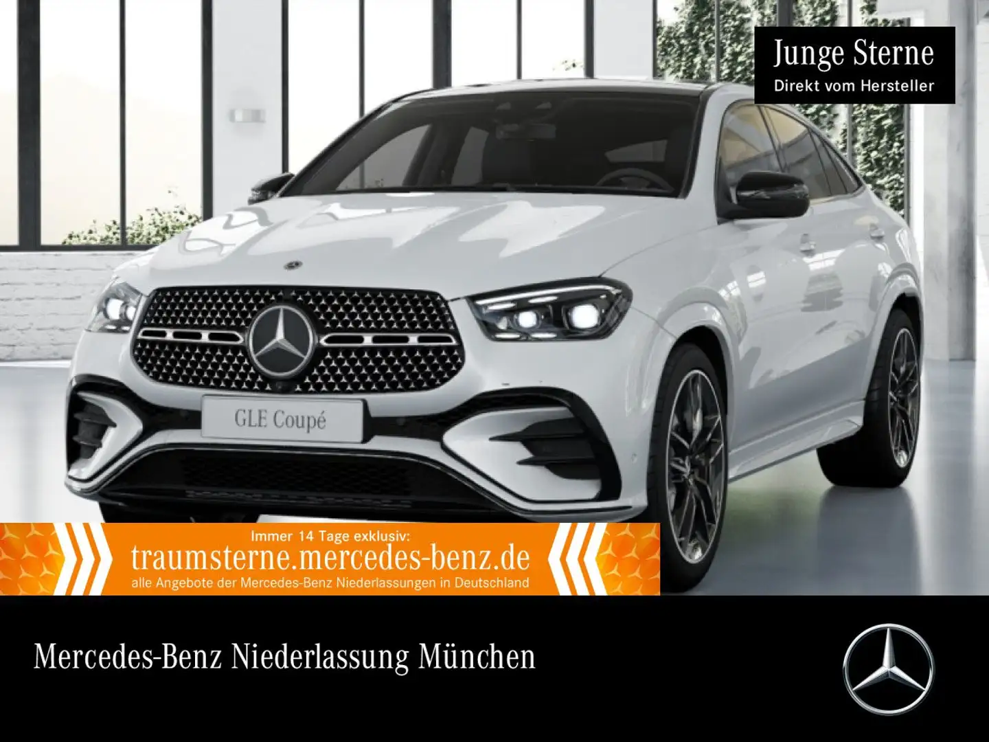 Mercedes-Benz GLE 450 d Coupé 4M AMG+NIGHT+PANO+360+AHK+STHZG Weiß - 1
