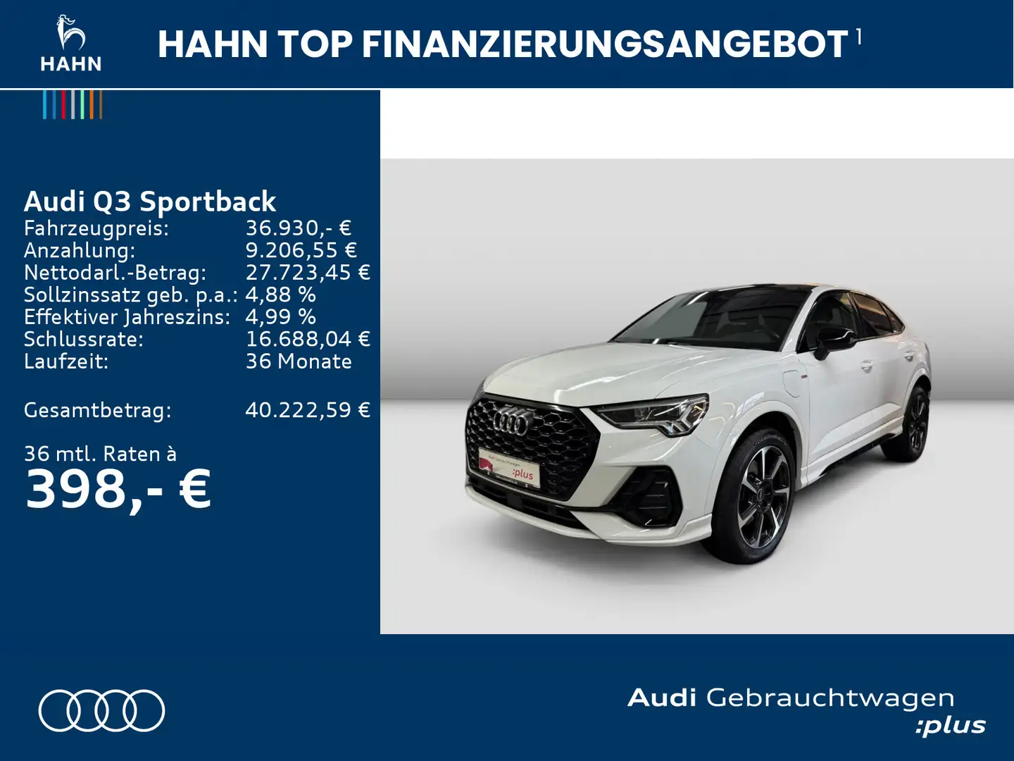 Audi Q3 45 TFSIe S line Virtual LED Carplay Weiß - 2