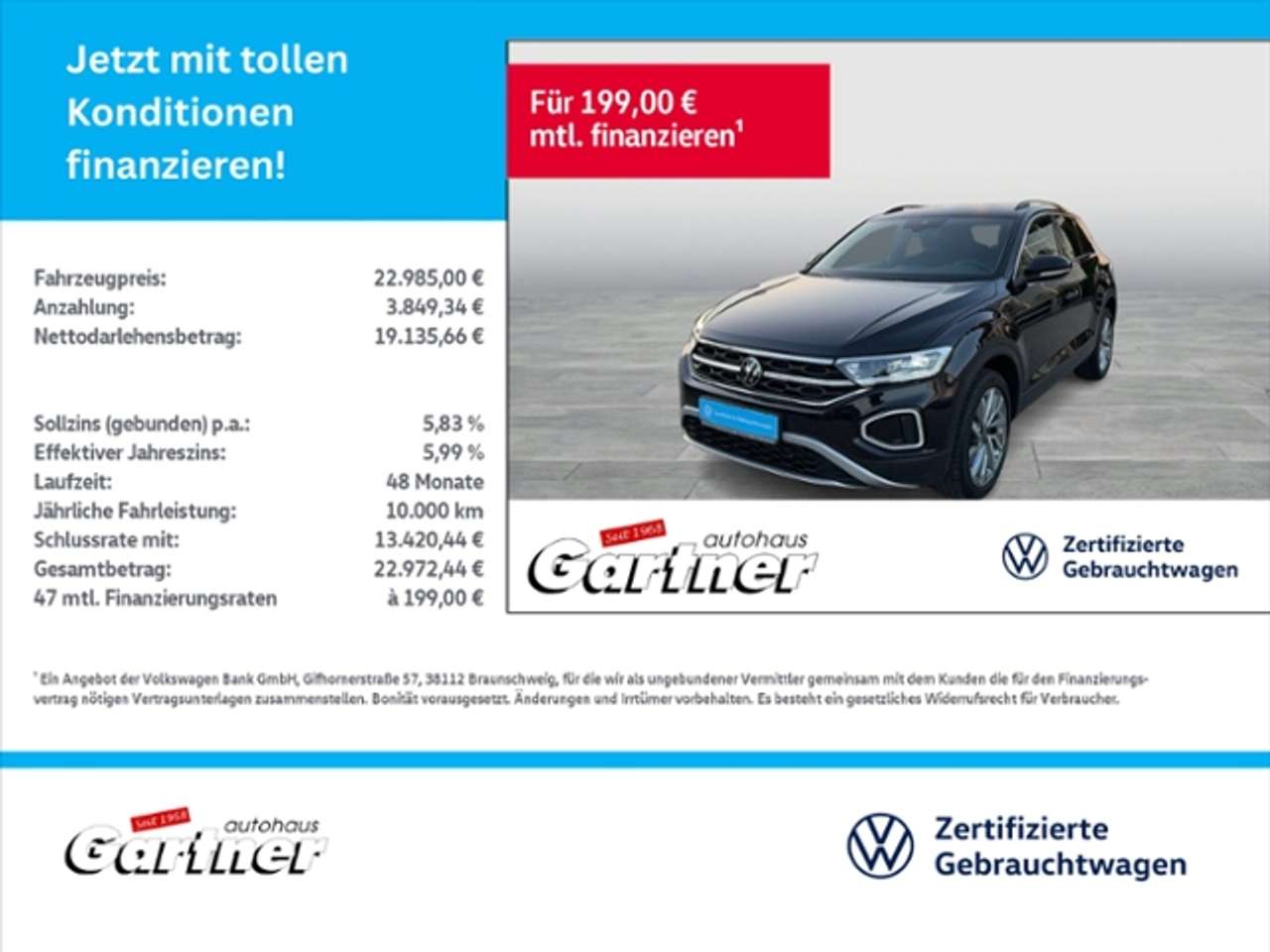 Volkswagen T-Roc 2023 — MOVE 1.0 TSI NAVI MATRIX APP-CON REAR VIEW PDC AC