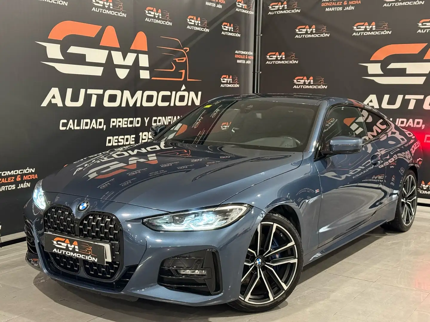 BMW 420 420dA Coupé Bleu - 1