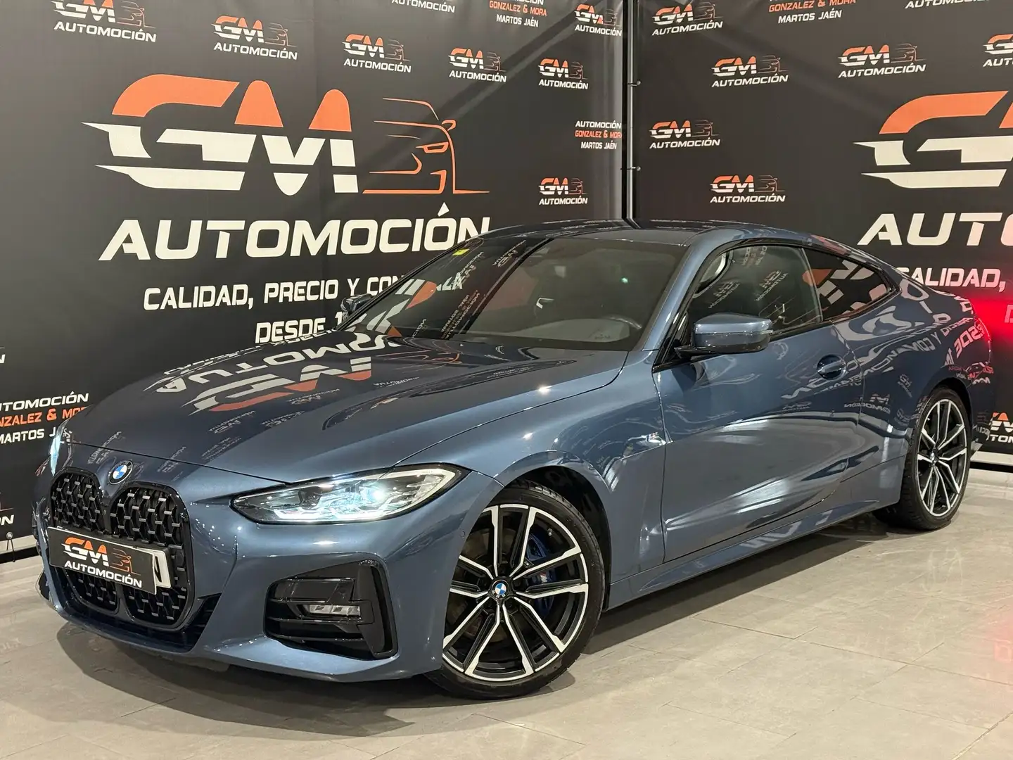 BMW 420 420dA Coupé Bleu - 2