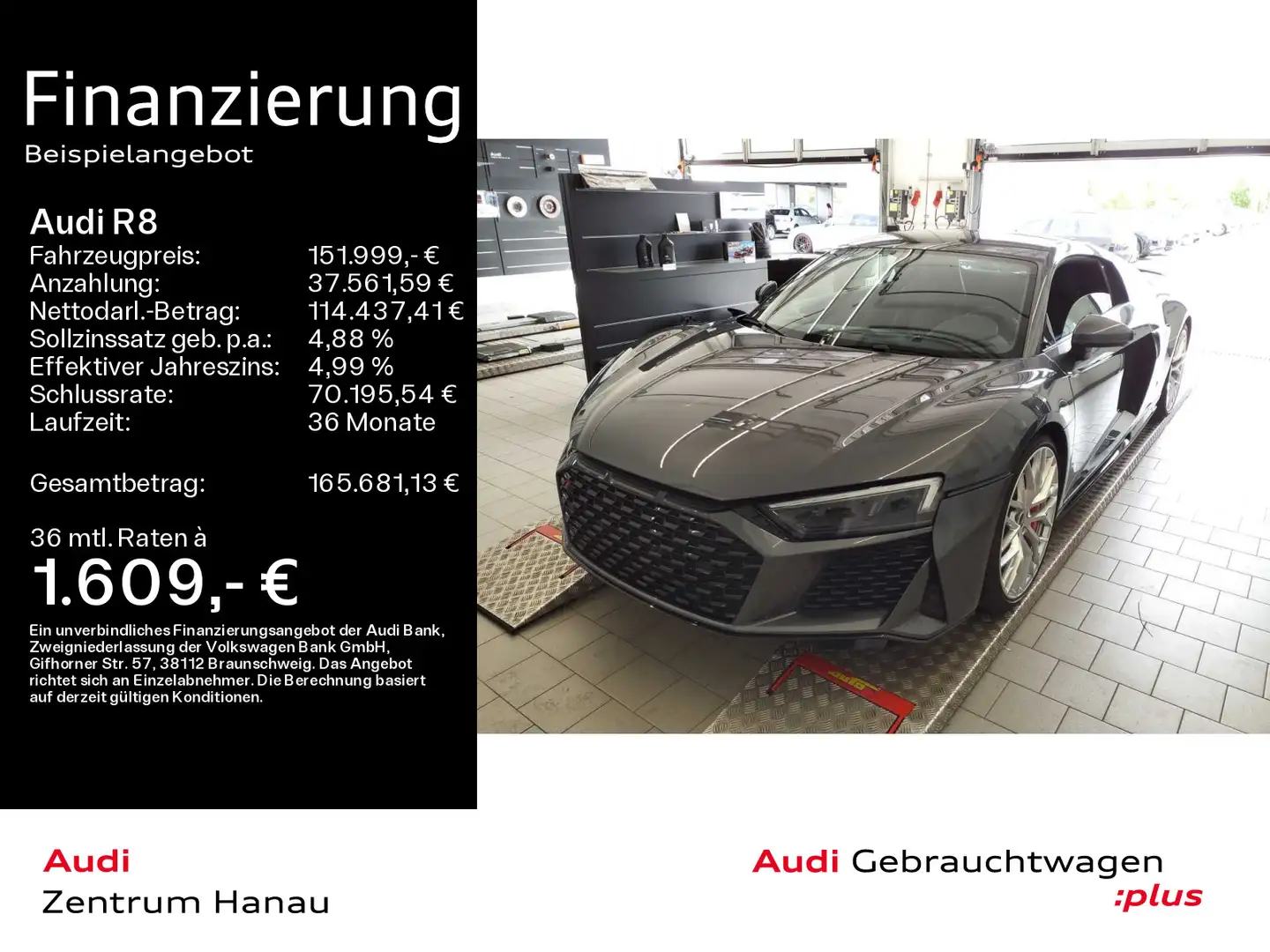 Audi R8 Coupé V10 PERFORMANCE QUATTRO *LASER*MAGNETIC Grau - 1