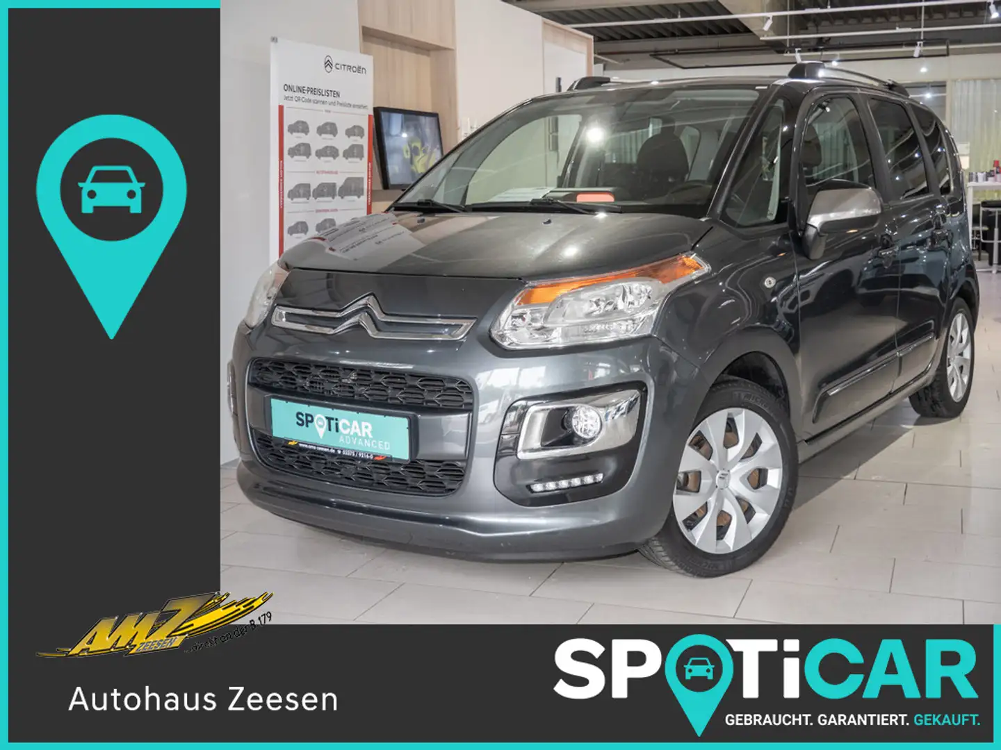 Citroen C3 Picasso PureTech 110 Selection PDC AHK siva - 1
