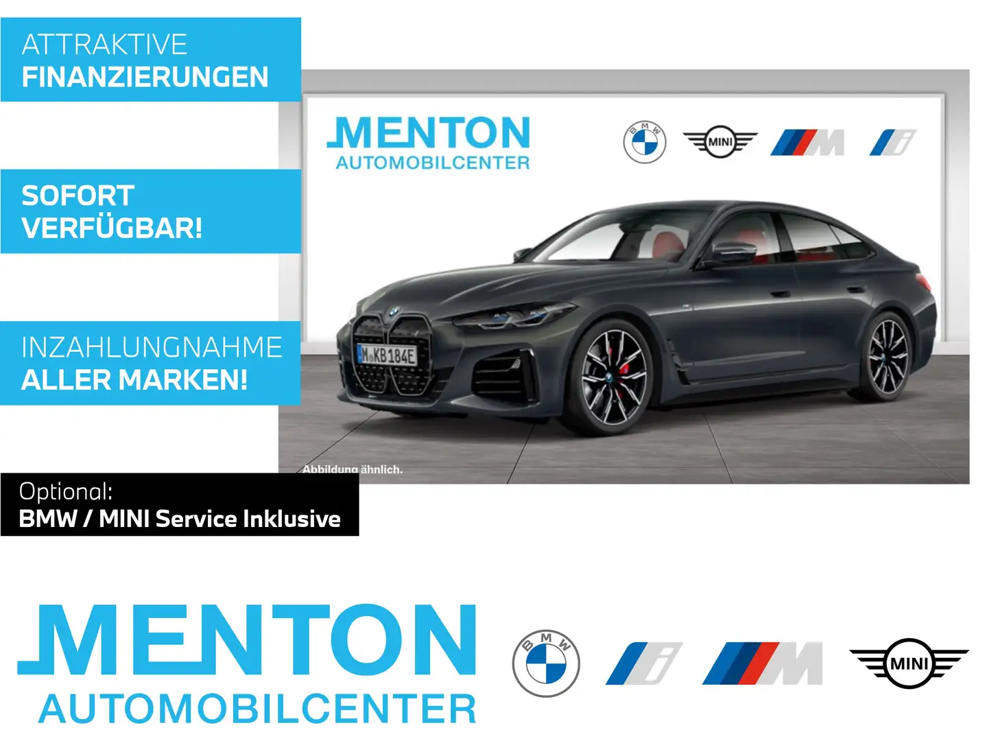 BMW i4 eDrive40 M Sport/HiFi/LED/Shz/Sitzver. elektrisch Grijs - 1