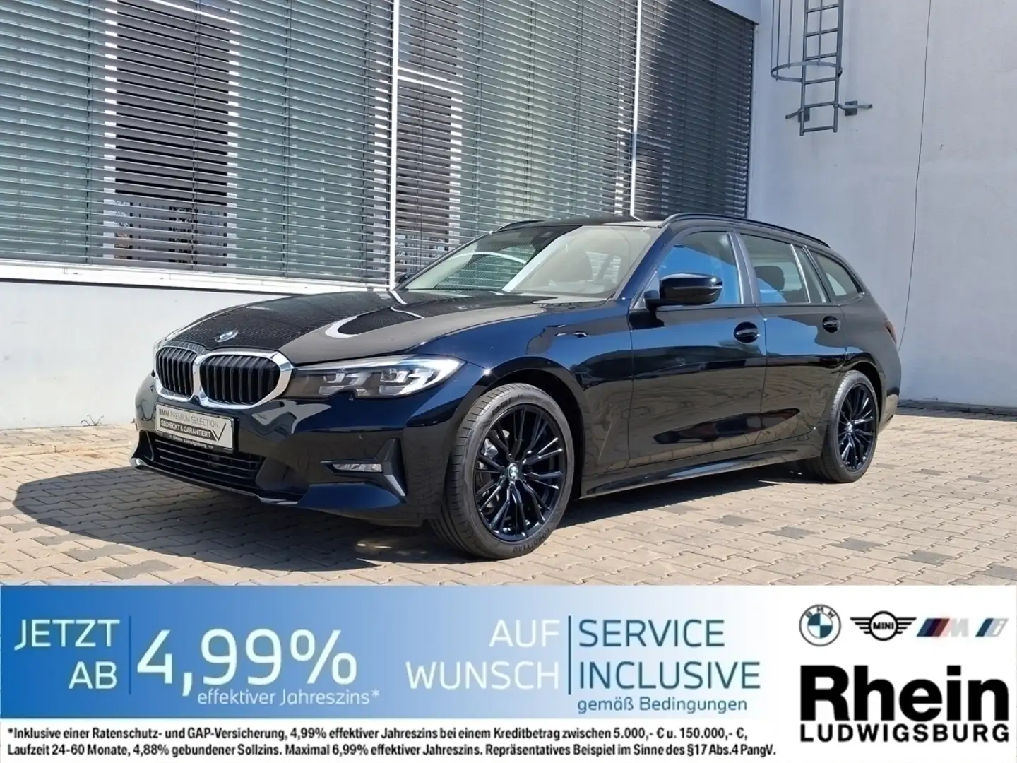 BMW 318 i TourA Navi.LED.PDC.Klima.SHZ.DAB Noir - 1