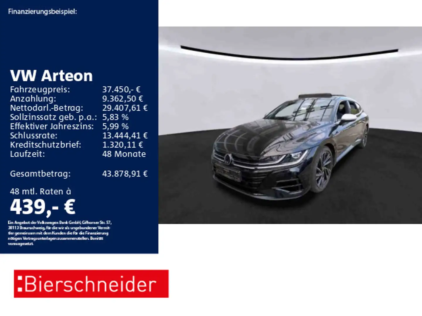 Volkswagen Arteon SB 2.0 TSI DSG 4Mo. R AHK PANO IQ 360 Zwart - 1
