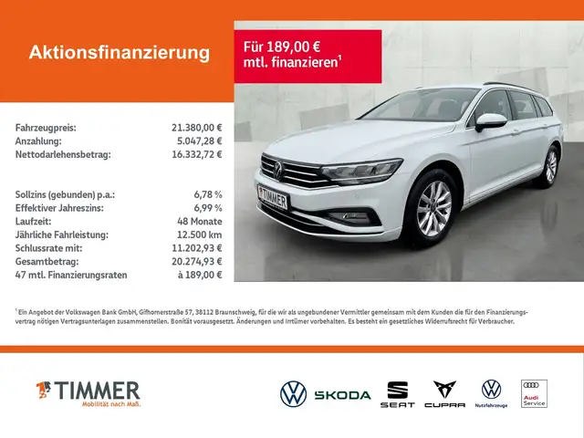 Volkswagen Passat Variant 2.0 TDI DSG BUSINESS +AHK +LED +ACC +RKAM +NAVI +