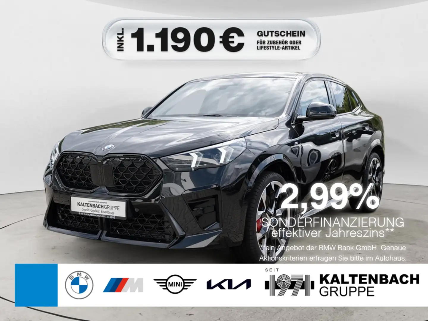 BMW X2 sDrive 18d M-Sport Pro AHK LED NAVI Pro Zwart - 1