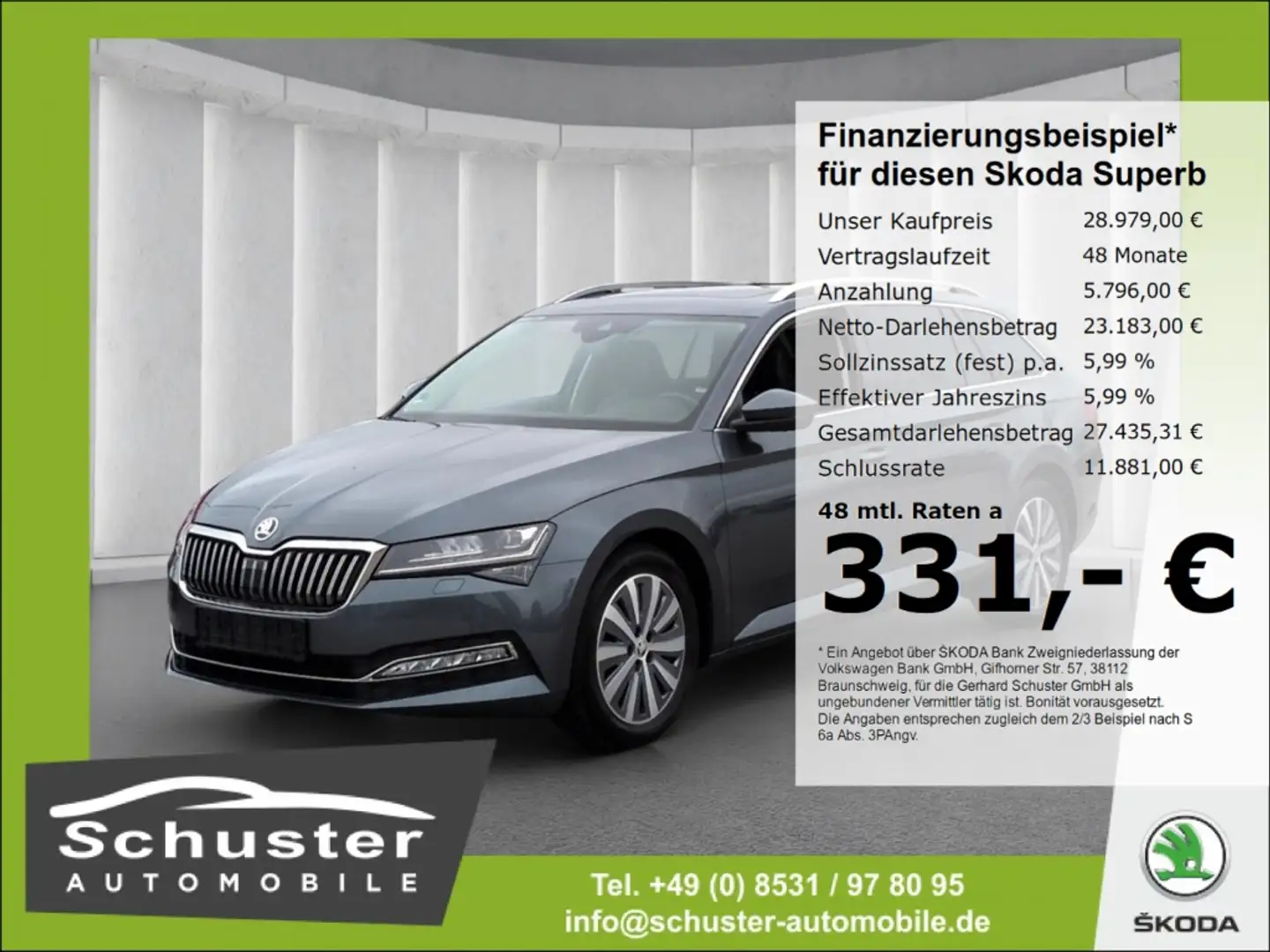 Skoda Superb Combi Premium Edition TDI*360°Ka Panodach Grau - 1
