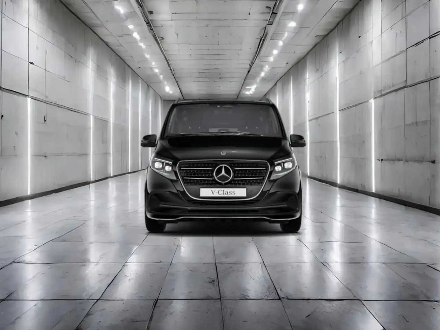 Mercedes-Benz V 300 STYLE KOMPAKT+DISTRONIC+LED+AHK+360°+7SI Schwarz - 2