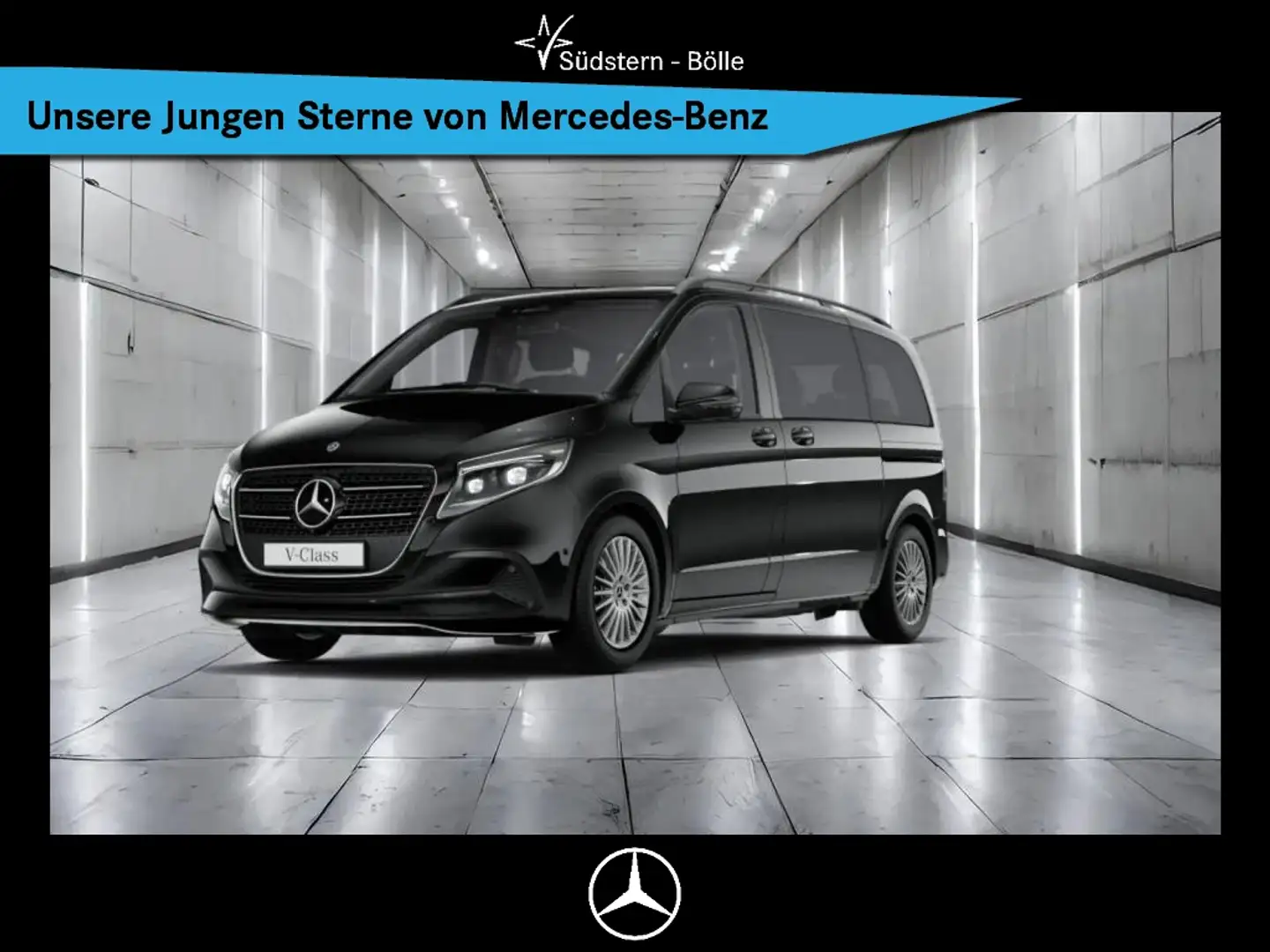 Mercedes-Benz V 300 STYLE KOMPAKT+DISTRONIC+LED+AHK+360°+7SI Schwarz - 1