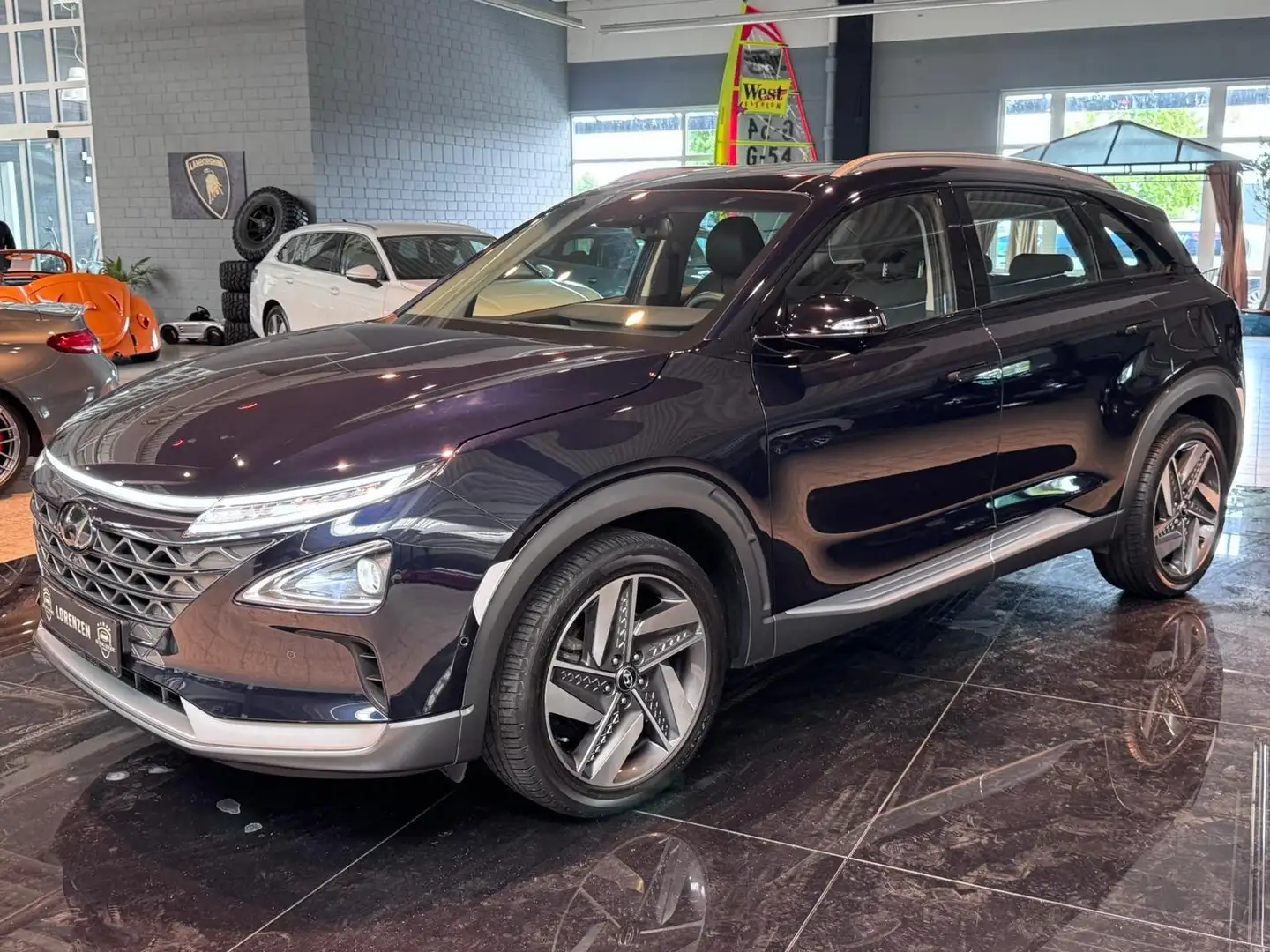 Hyundai NEXO Premium LED Sihzg Leder ACC DAB 360° Krell Modrá - 1