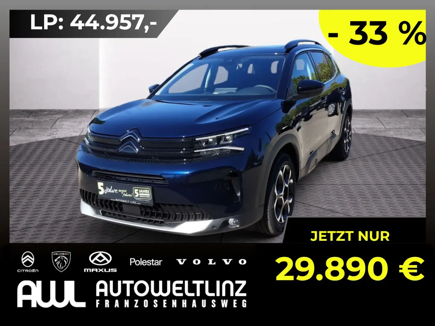 Citroen C5 Aircross BHDi 130 Aut. Max - 33 % Blau - 1
