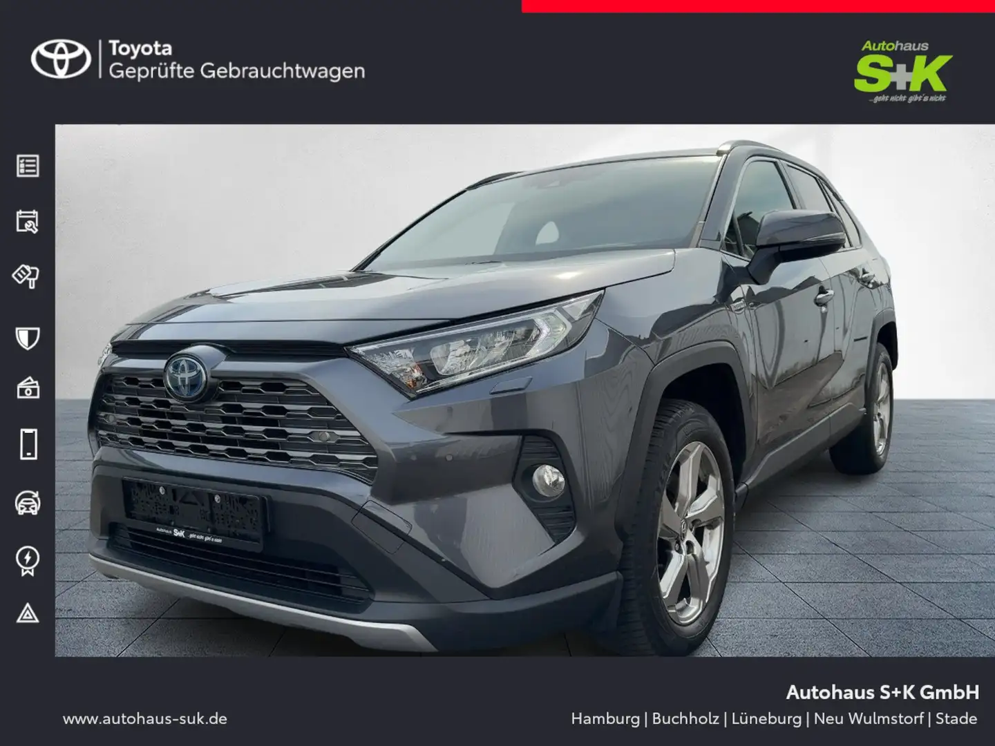 Toyota RAV 4 2.5 Hybrid Team D 4x2*WINTER-P.+KAMERA+CARPLAY* Grau - 1